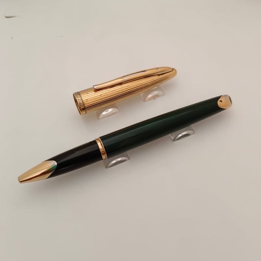 Waterman Carene Rollerball Pen Deluxe Green With Gold Trim
