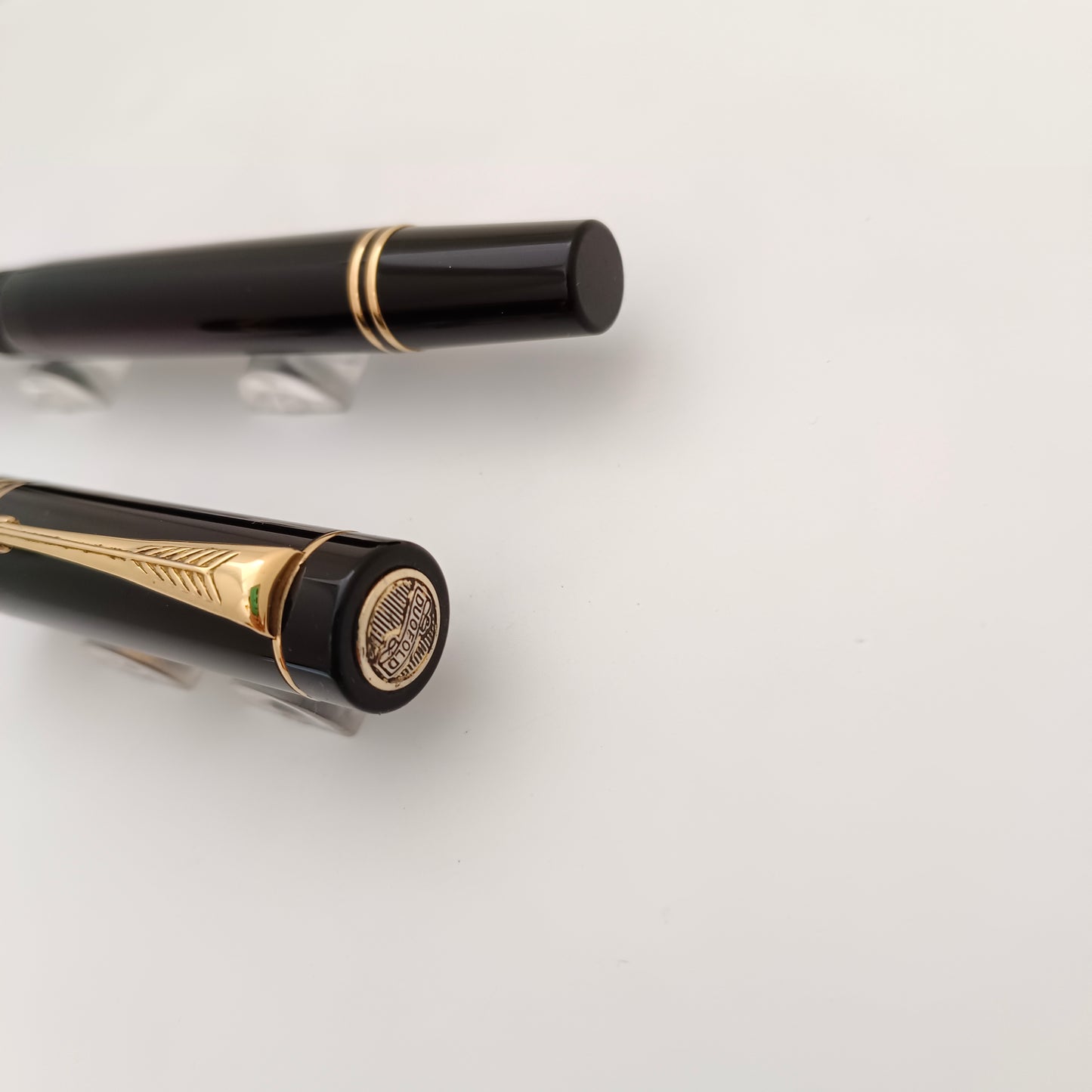 Vintage Parker Duofold International Black Fountain Pen - Gold Trim