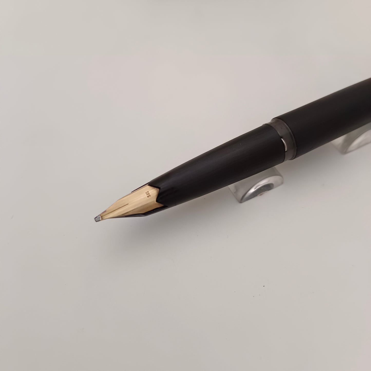 Vintage Montblanc 220 Matte Black Fountain Pen-Gold trim