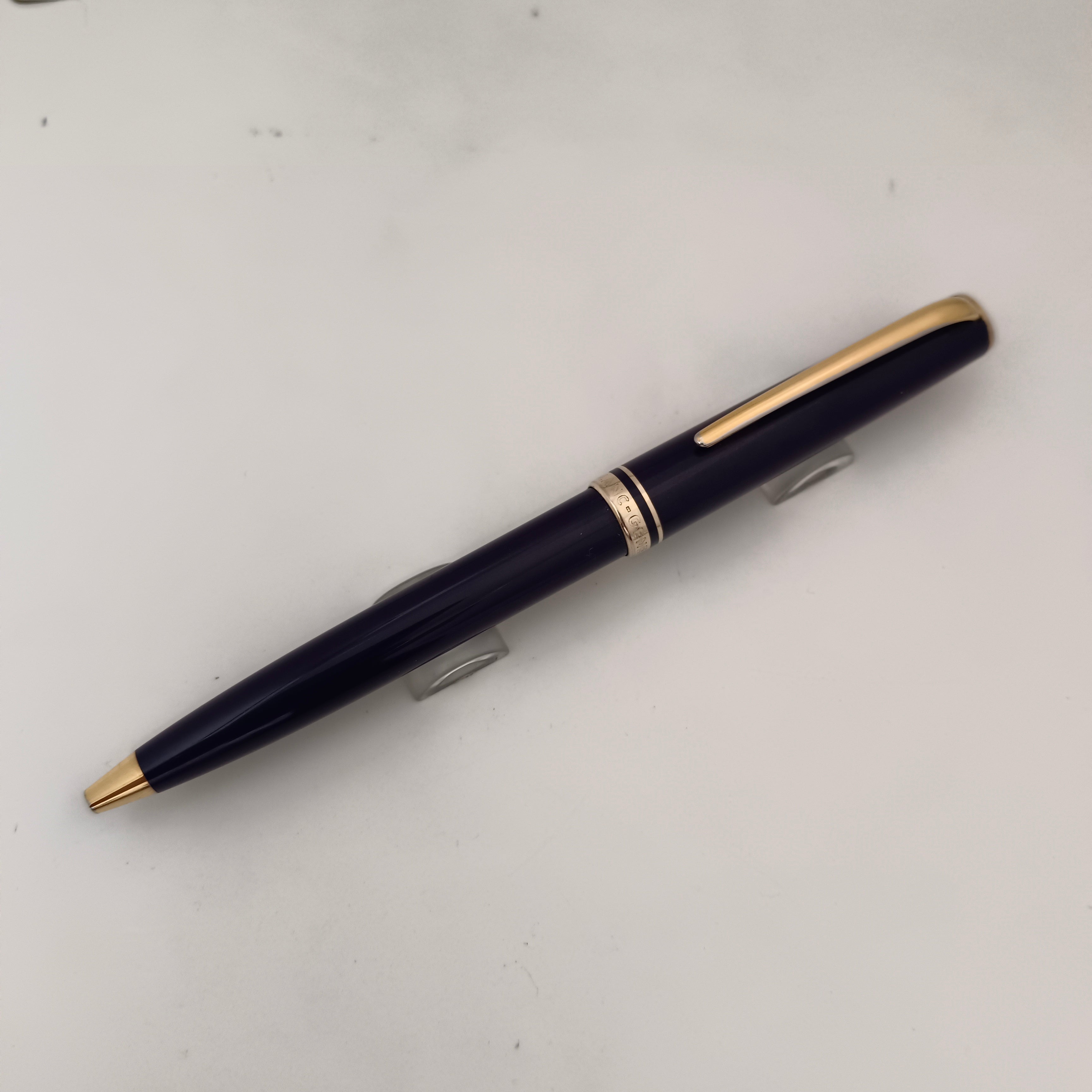 Vintage Montblanc Generation Blue Gold Trim Ballpoint pen 1990s Vintage Pen Store