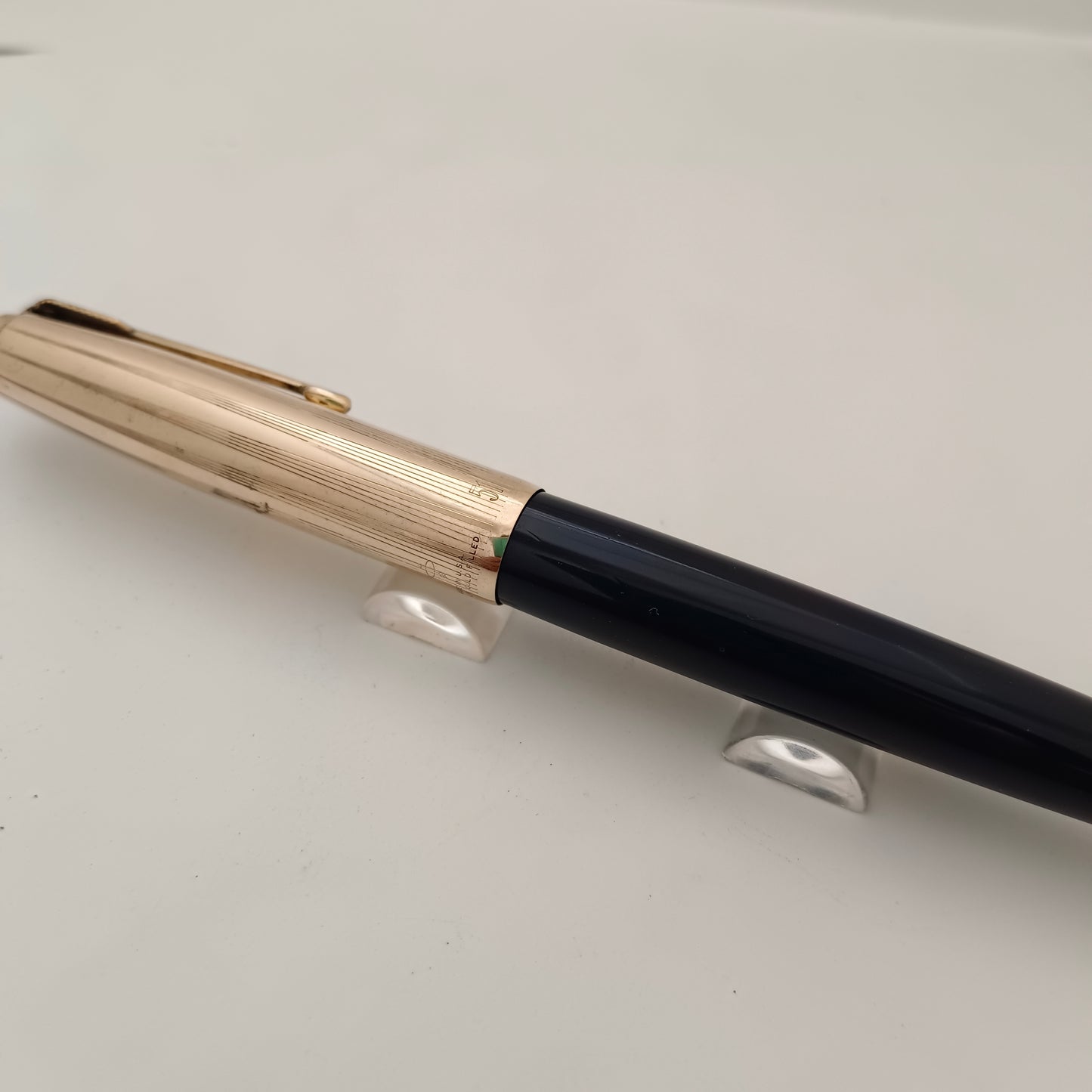 Vintage Parker 51 Blue with Gold filled Fountain Pen