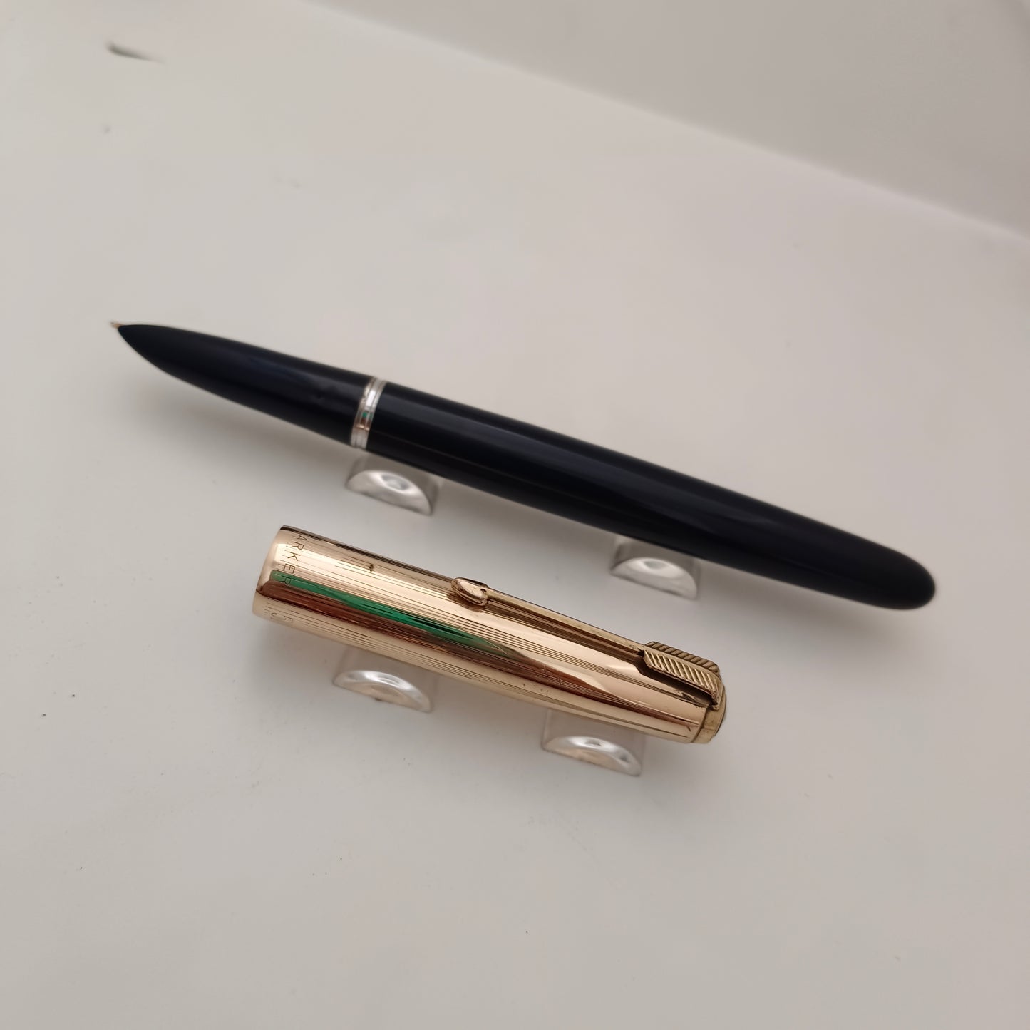 Vintage Parker 51 Blue with Gold filled Fountain Pen