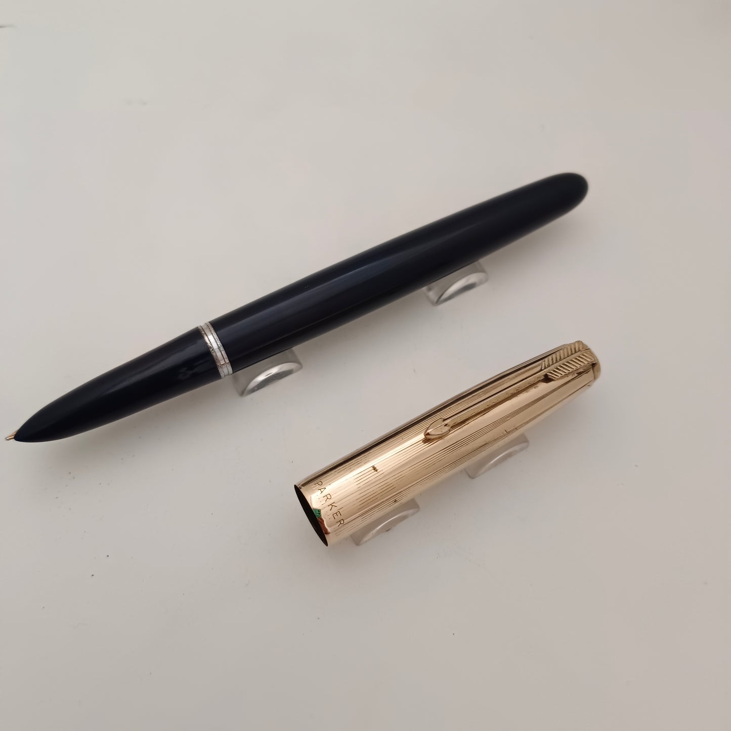 Vintage Parker 51 Blue with Gold filled Fountain Pen