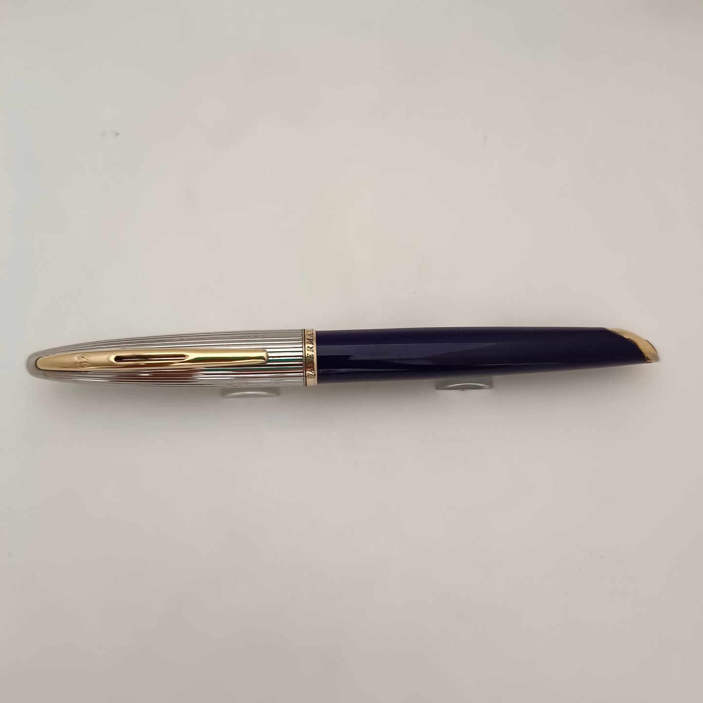 Waterman Carene Deluxe Blue Fountain Pen 18kt Medium Nib Made In France