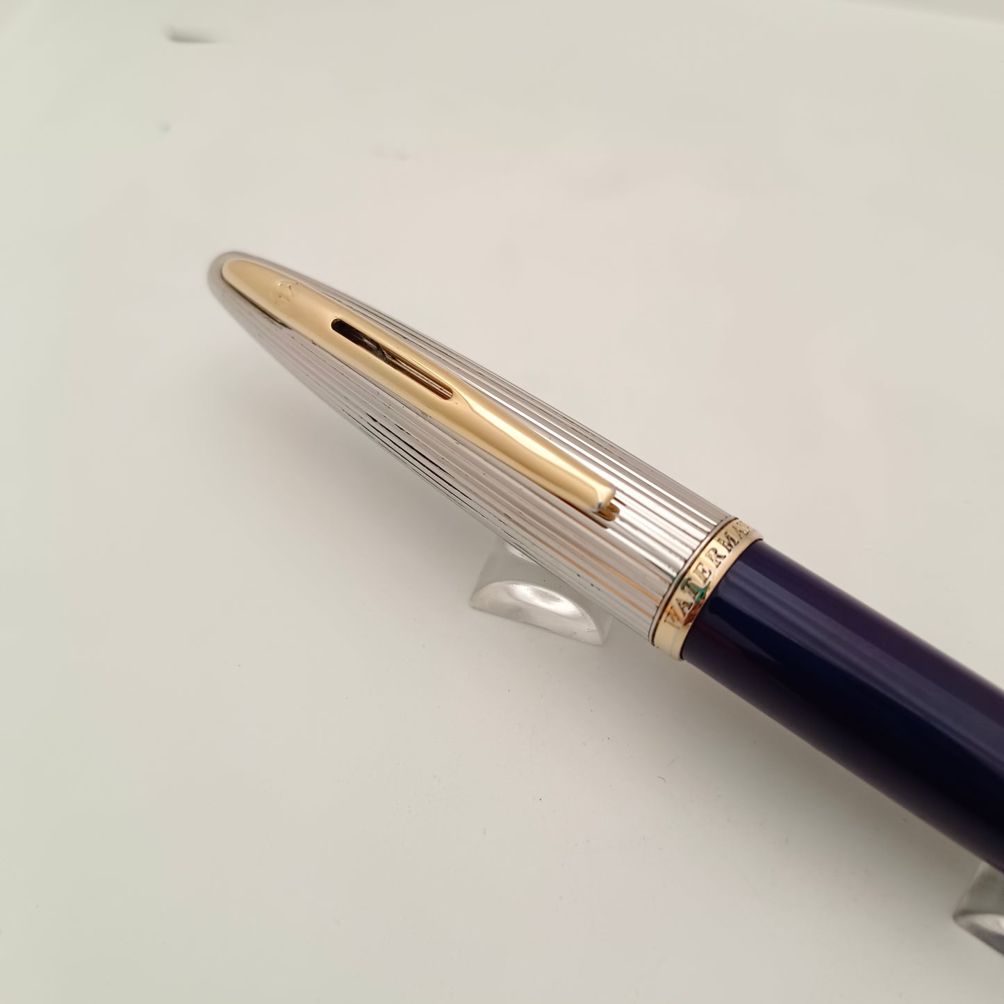 Waterman Carene Deluxe Blue Fountain Pen 18kt Medium Nib Made In France