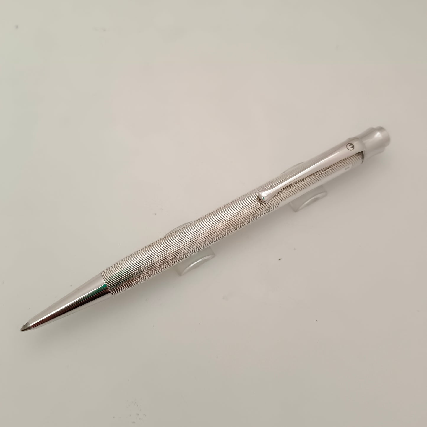 Waldmann Tango Sterling Silver 925 Barley Pattern Push Mechanism Ball Pen