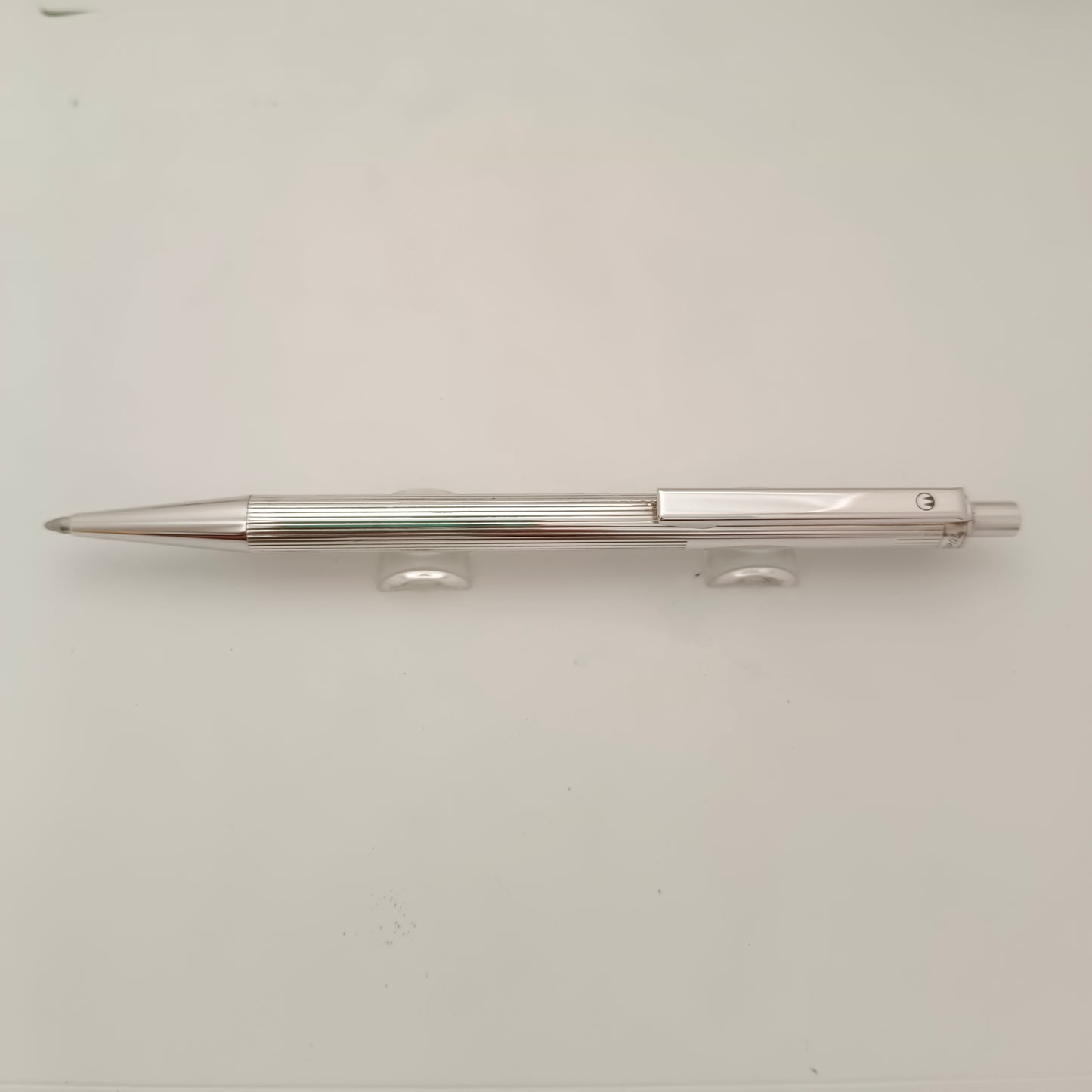 Waldmann Eco Pinstripe Pattern With Engraving Space Sterling silver Ballpoint Pen