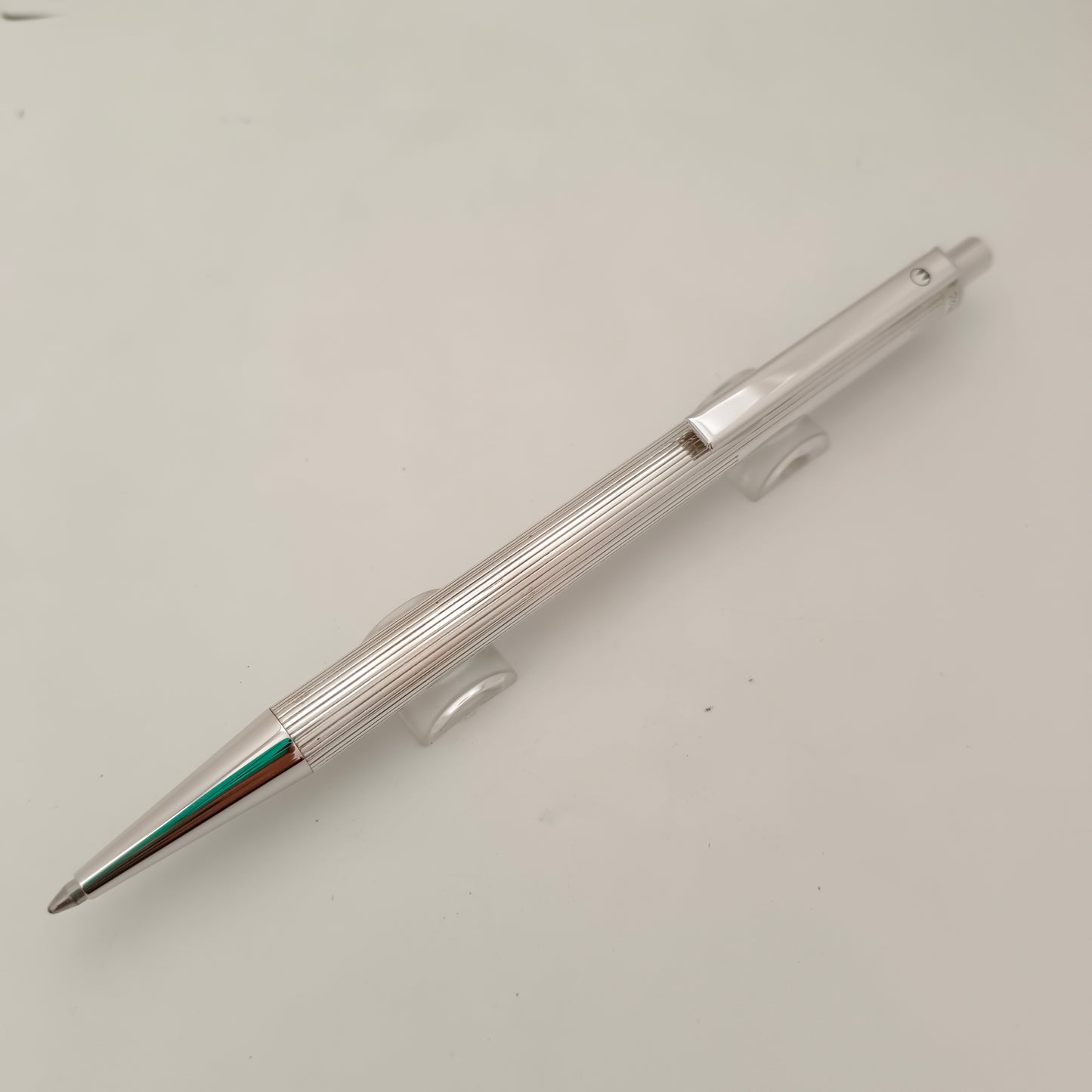 Waldmann Eco Pinstripe Pattern With Engraving Space Sterling silver Ballpoint Pen