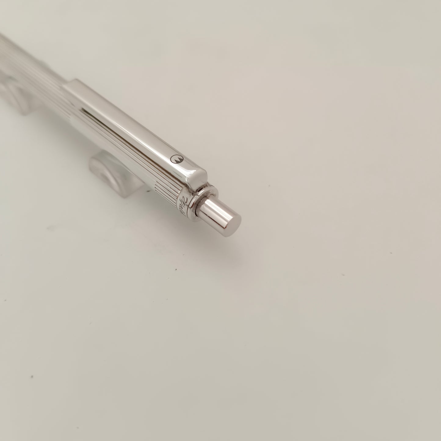 Waldmann Eco Pinstripe Pattern With Engraving Space Sterling silver Ballpoint Pen