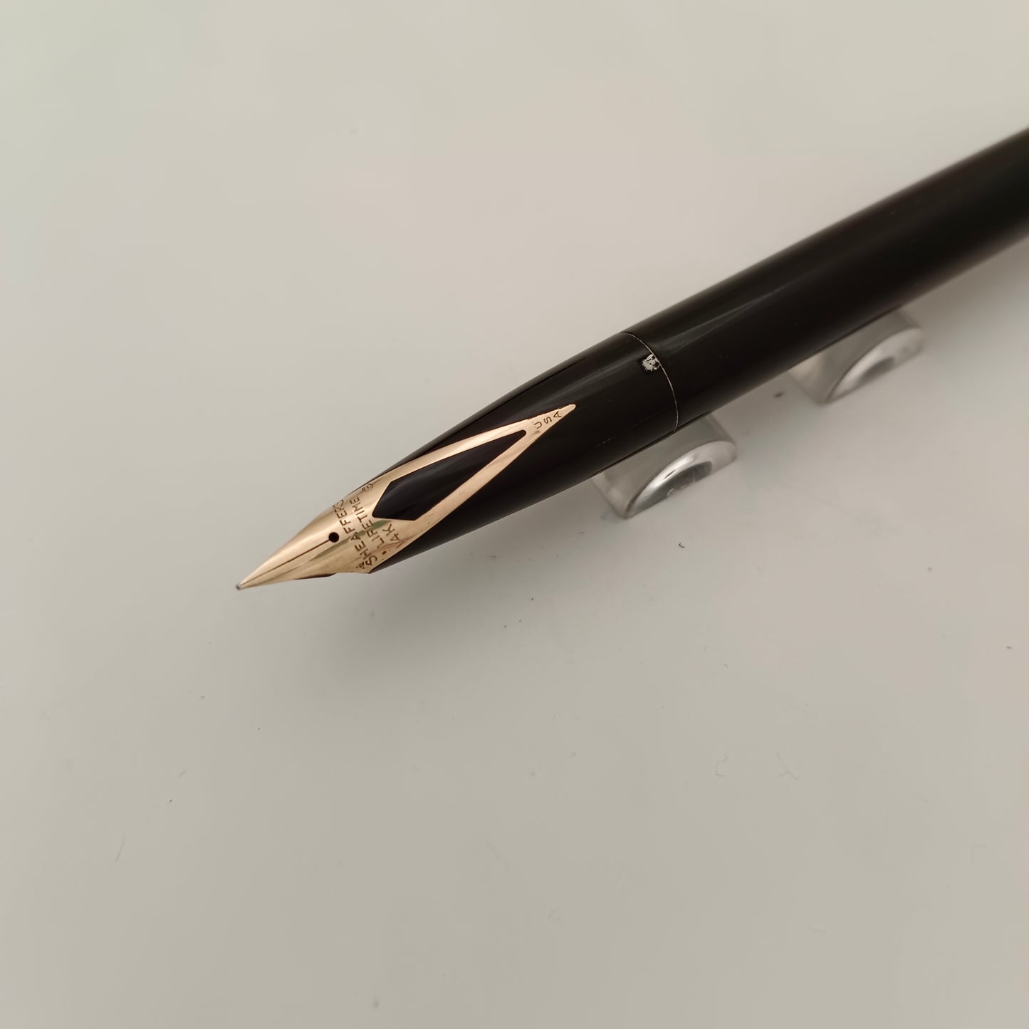 Vintage Sheaffer Imperial Touchdown Black Fountain Pen with Gold Plated Trim