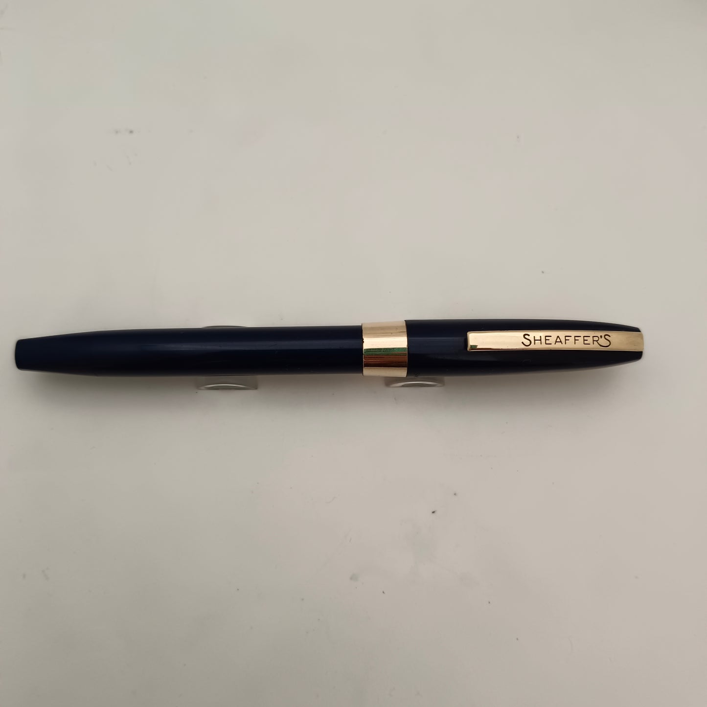 Vintage Sheaffer Imperial Touchdown Blue Fountain Pen with Gold Plated Trim