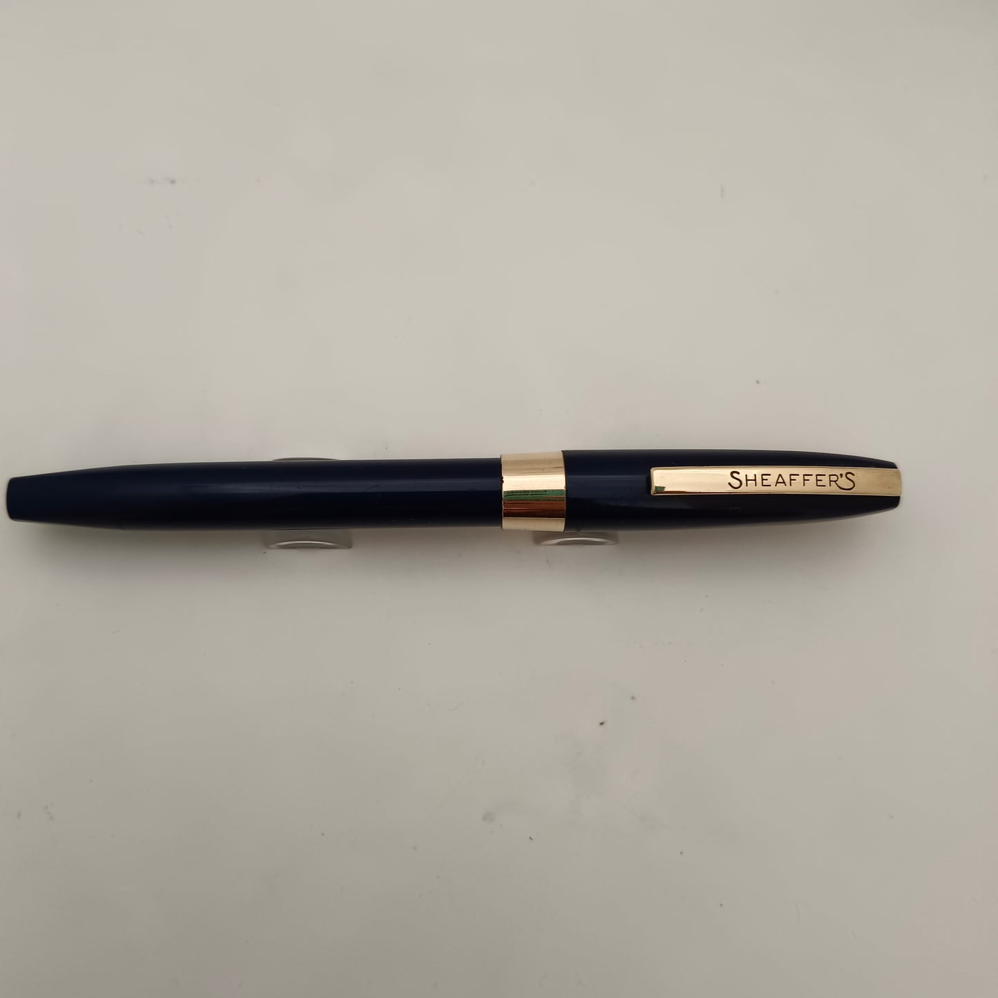 Vintage Sheaffer Imperial Touchdown Blue Fountain Pen with Gold Plated Trim