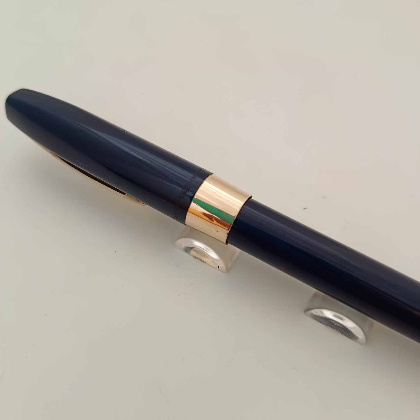 Vintage Sheaffer Imperial Touchdown Blue Fountain Pen with Gold Plated Trim