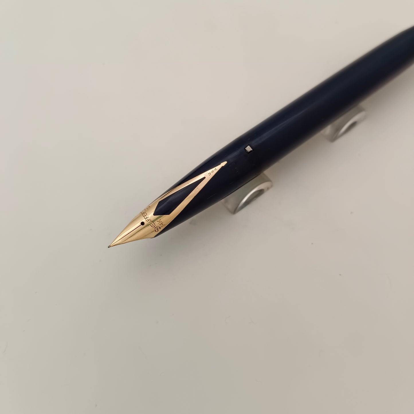 Vintage Sheaffer Imperial Touchdown Blue Fountain Pen with Gold Plated Trim