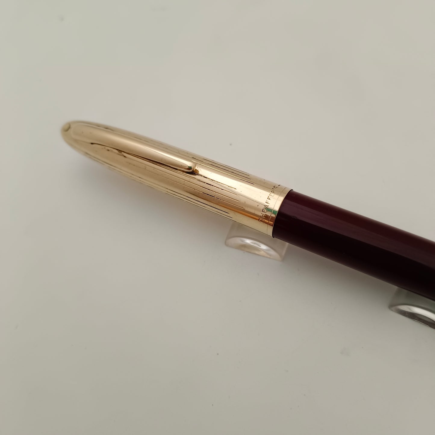 Sheaffer Vintage Snorkel Burgundy Fountain Pen with 14kt Gold Nib