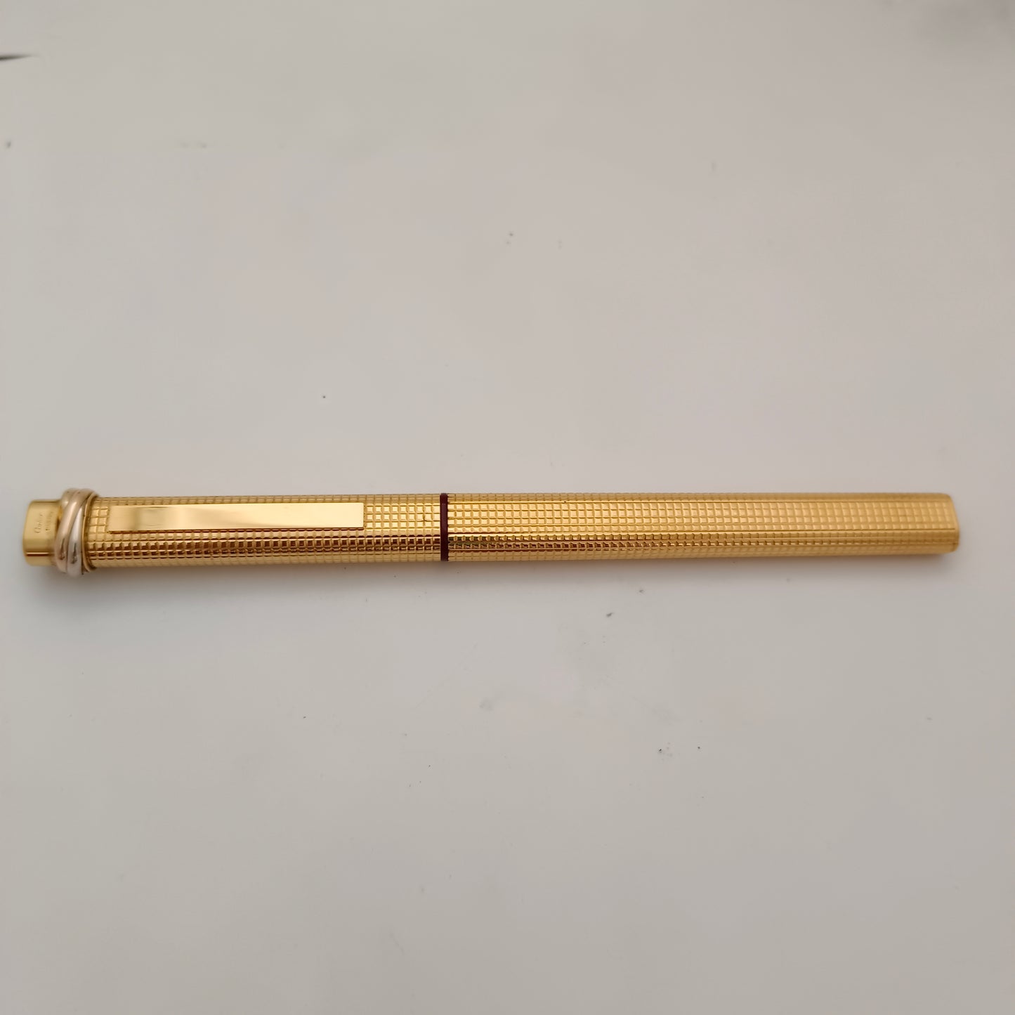 Cartier Vendome Crosshatch Cisele Trinity Ring Fountain Pen