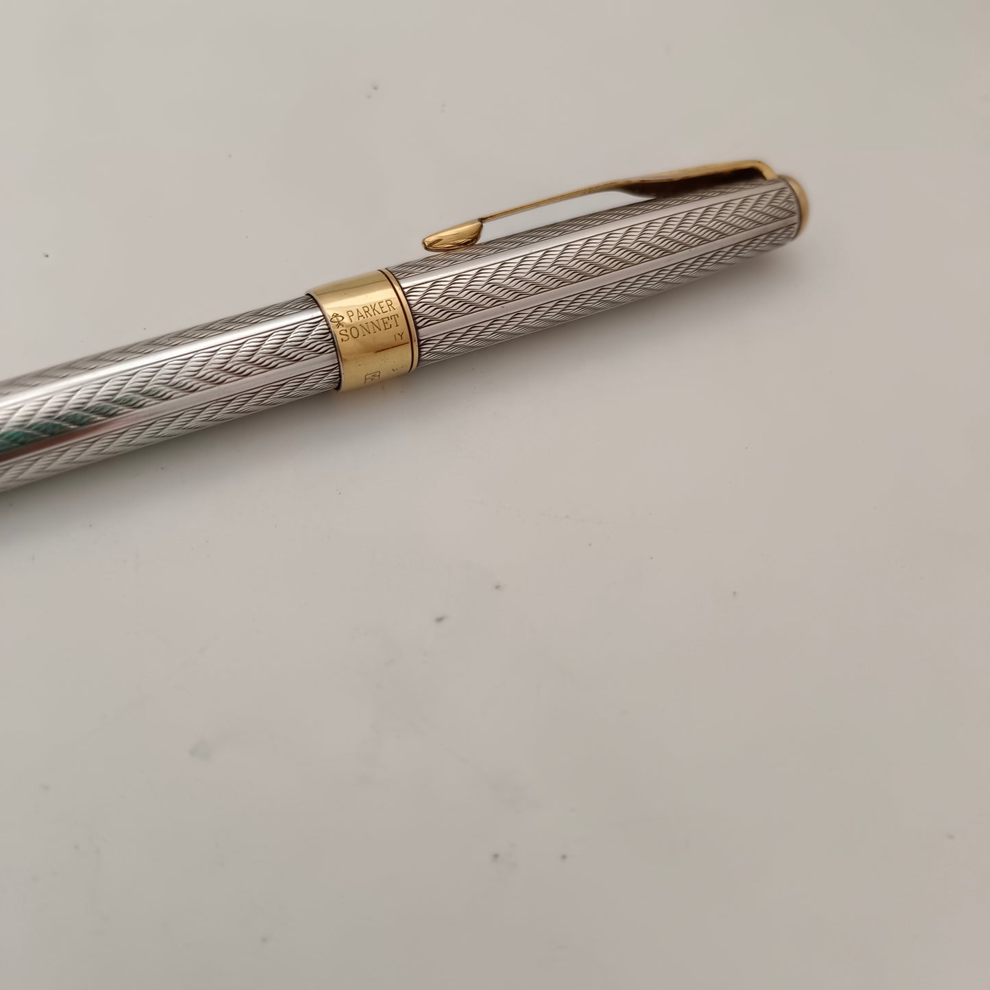 Parker Sonnet Cascade Fougere Gold Trim Ball Pen Made In France