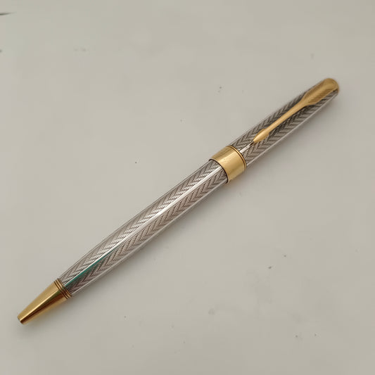 Parker Sonnet Cascade Fougere Gold Trim Ball Pen Made In France