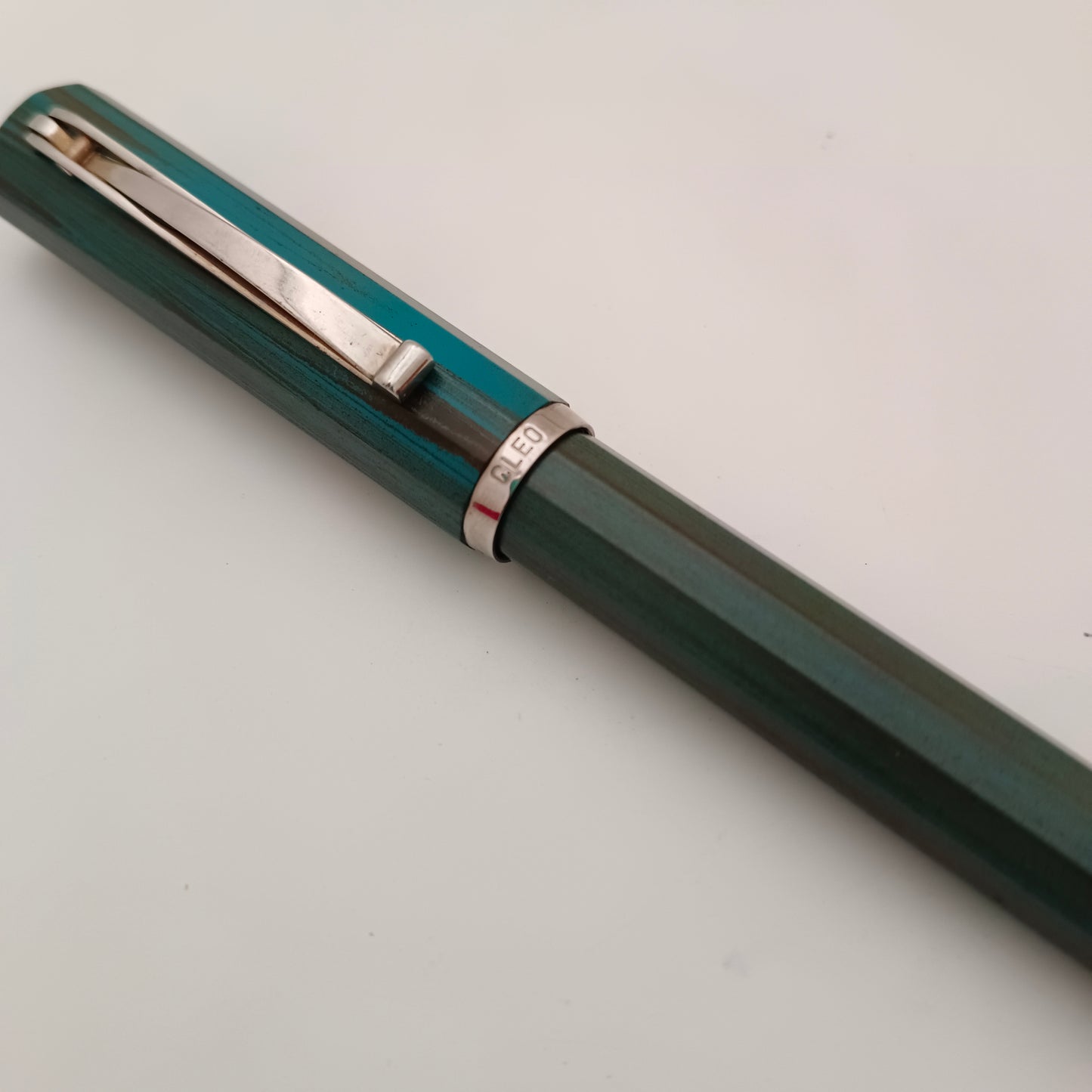 Cleo Skribent Ebonite Green Fountain Pen - 14kt Gold Nib  Made In Germany