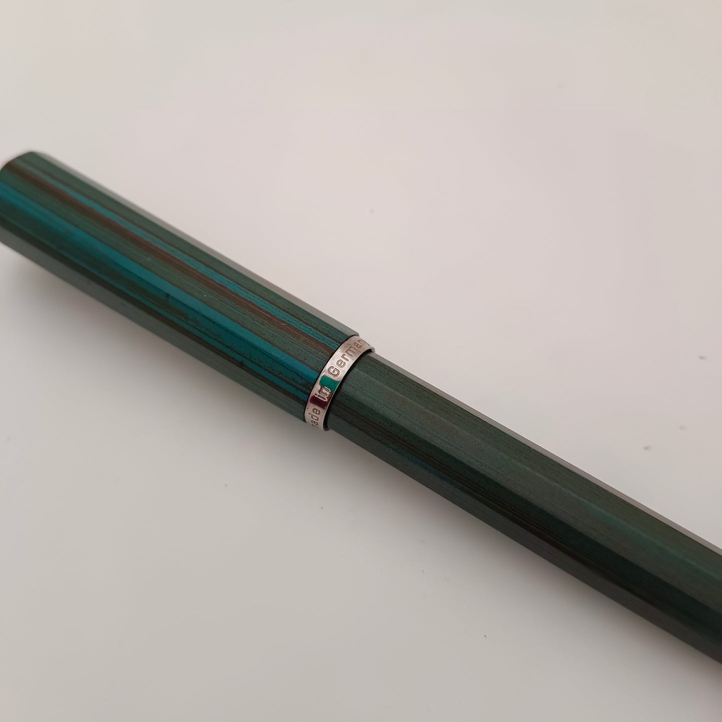 Cleo Skribent Ebonite Green Fountain Pen - 14kt Gold Nib  Made In Germany