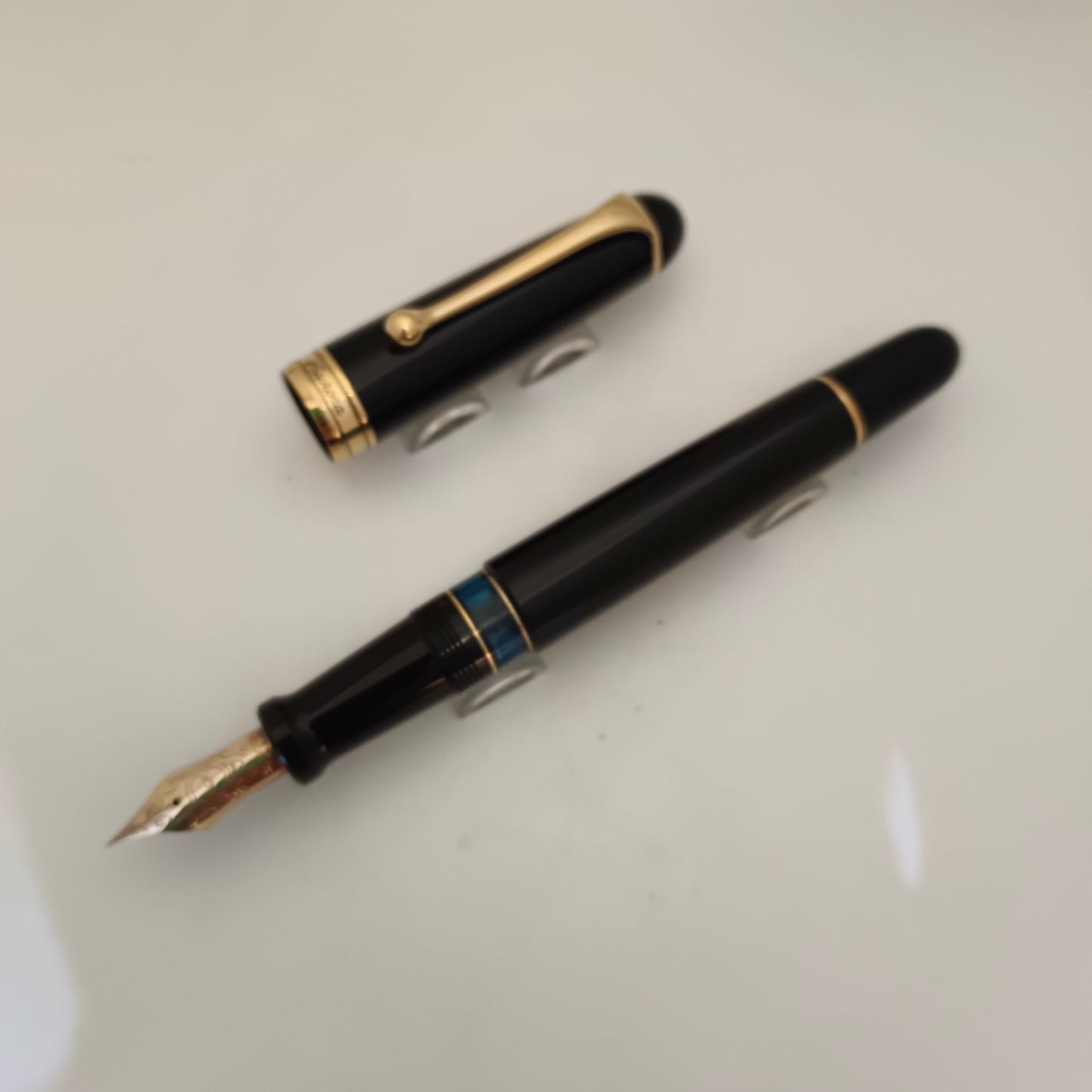 Aurora 88 Black with Gold Trims Fountain Pen-Italy