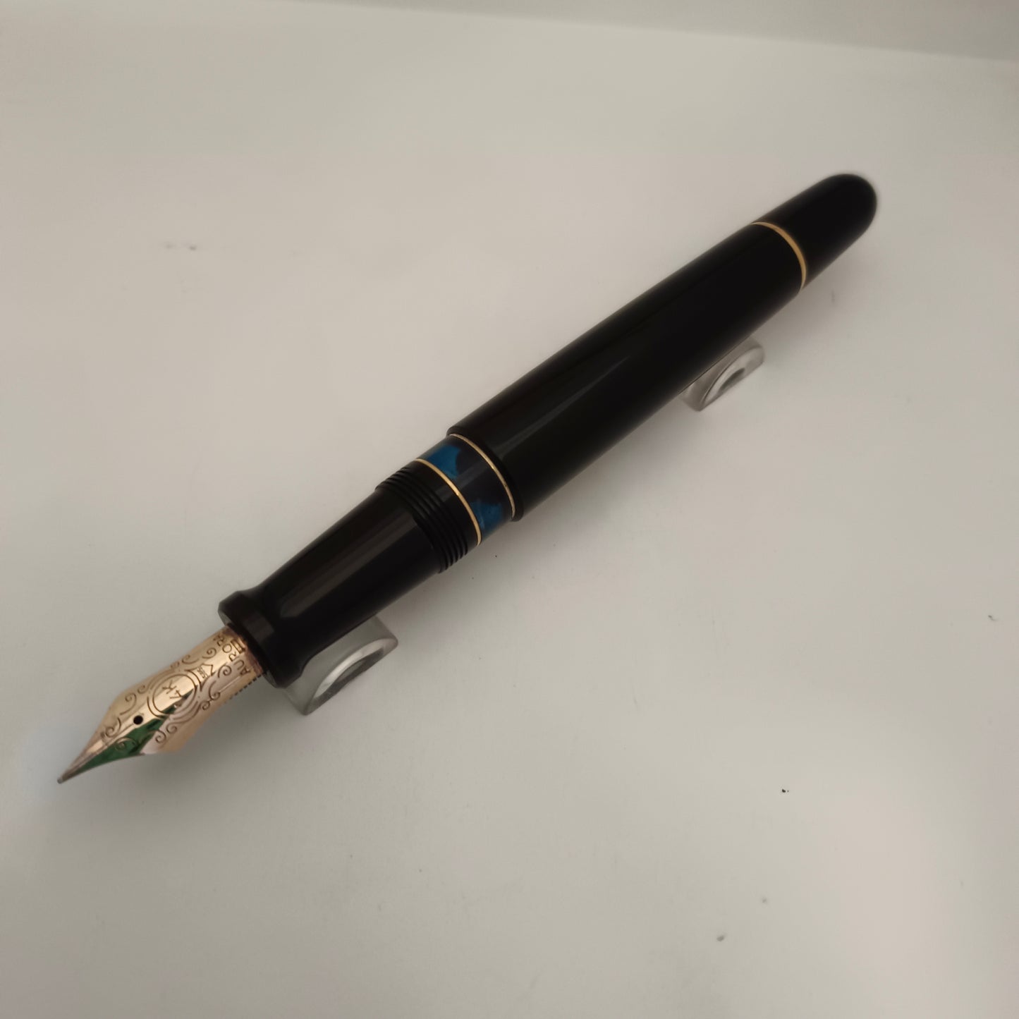 Aurora 88 Black with Gold Trims Fountain Pen-Italy