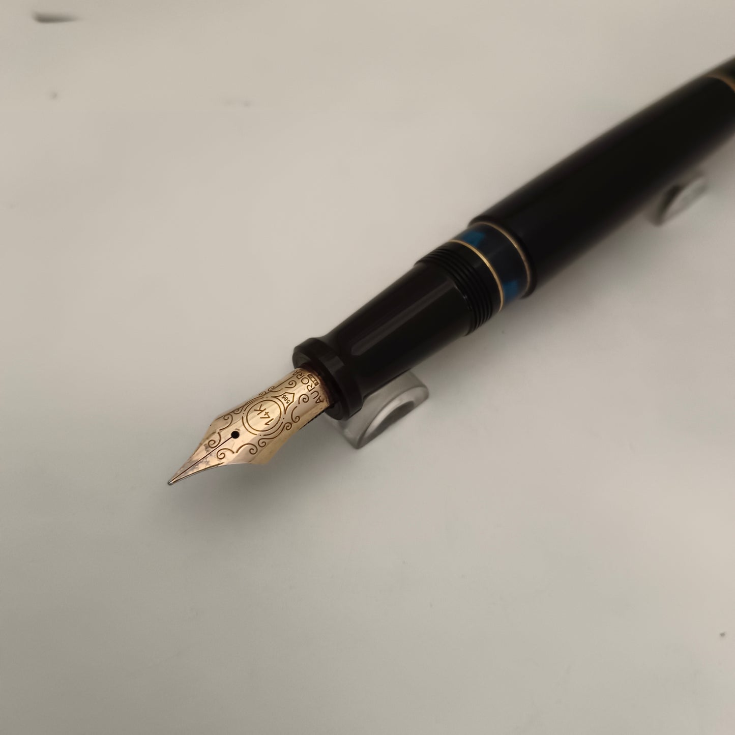 Aurora 88 Black with Gold Trims Fountain Pen-Italy