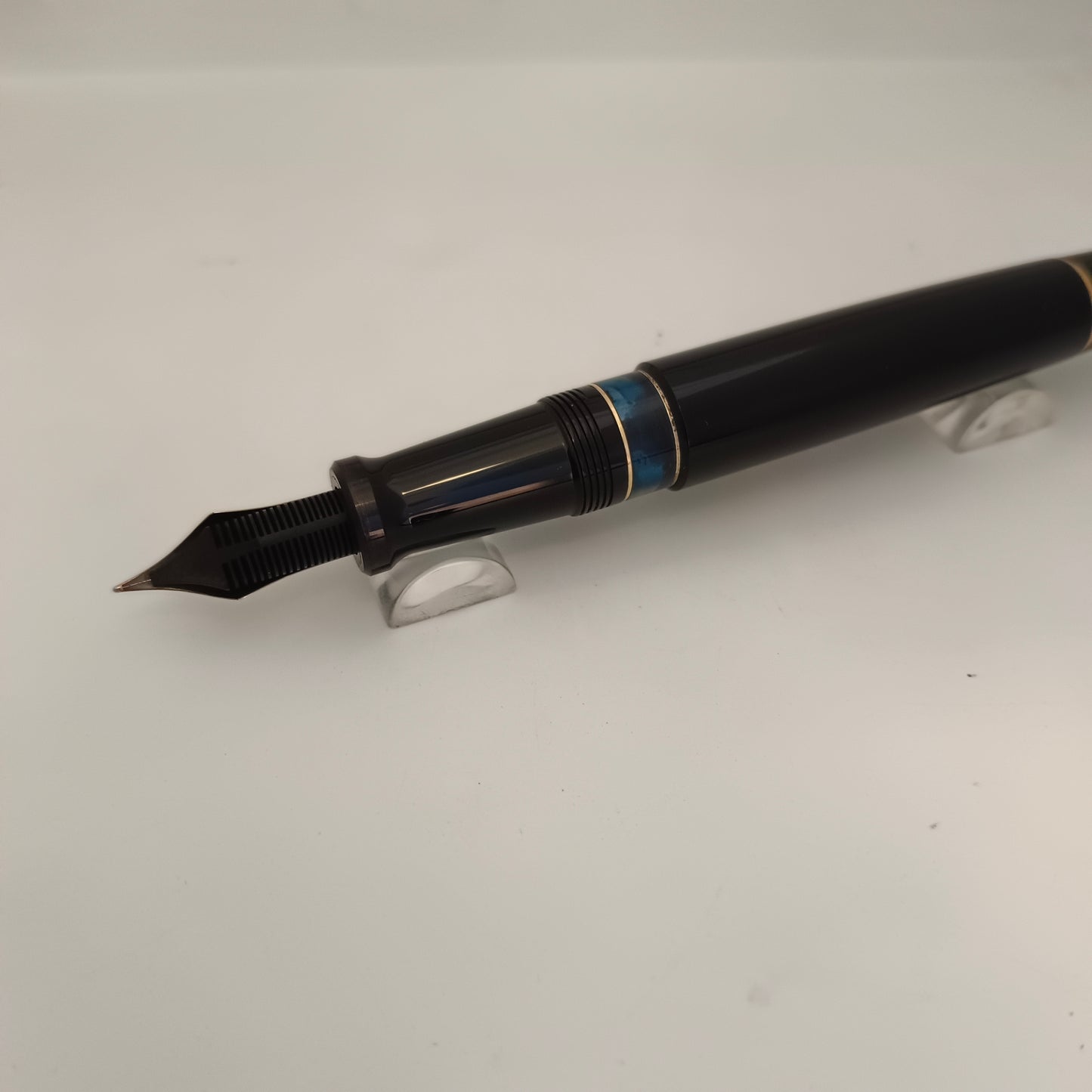 Aurora 88 Black with Gold Trims Fountain Pen-Italy