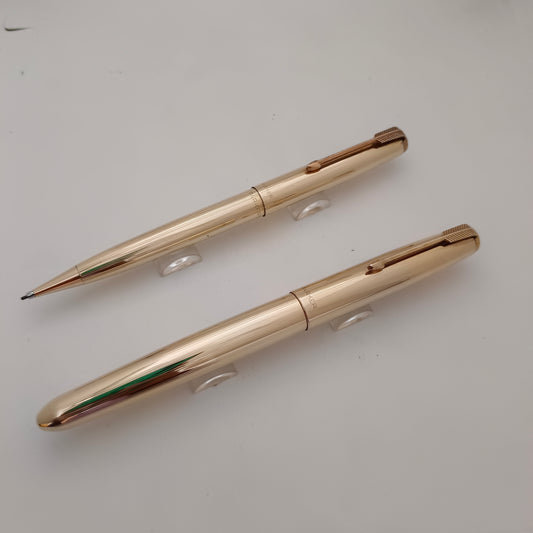 Parker 51 Golden Fountain And Mechanical Pencil Set