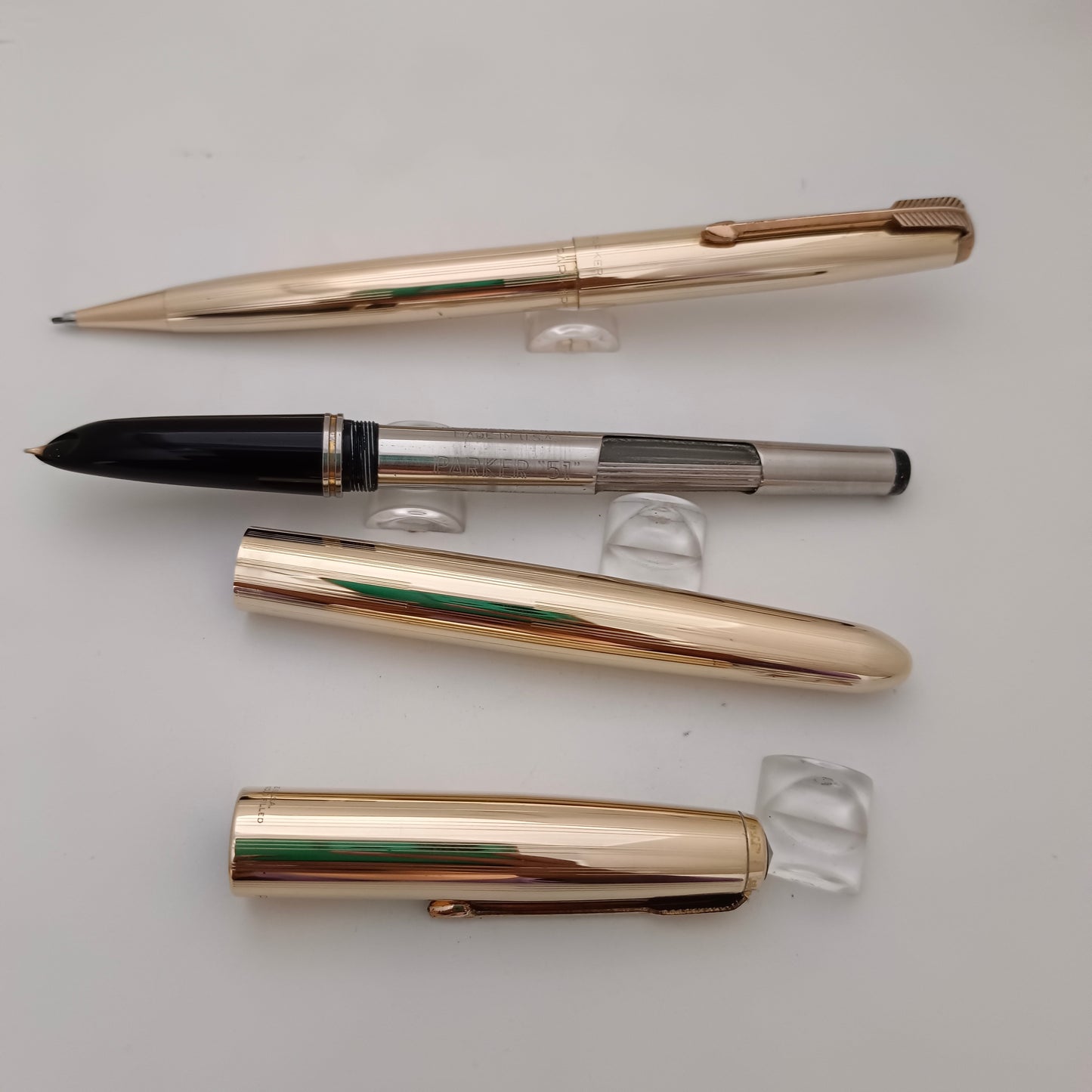 Parker 51 Golden Fountain And Mechanical Pencil Set