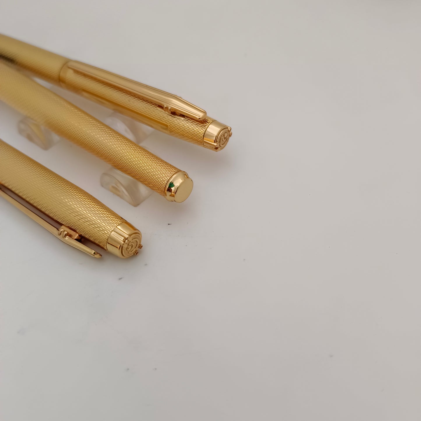 Elysee Finesse Gold Plated Barleycorn Pattern Fountain & Ballpen Set