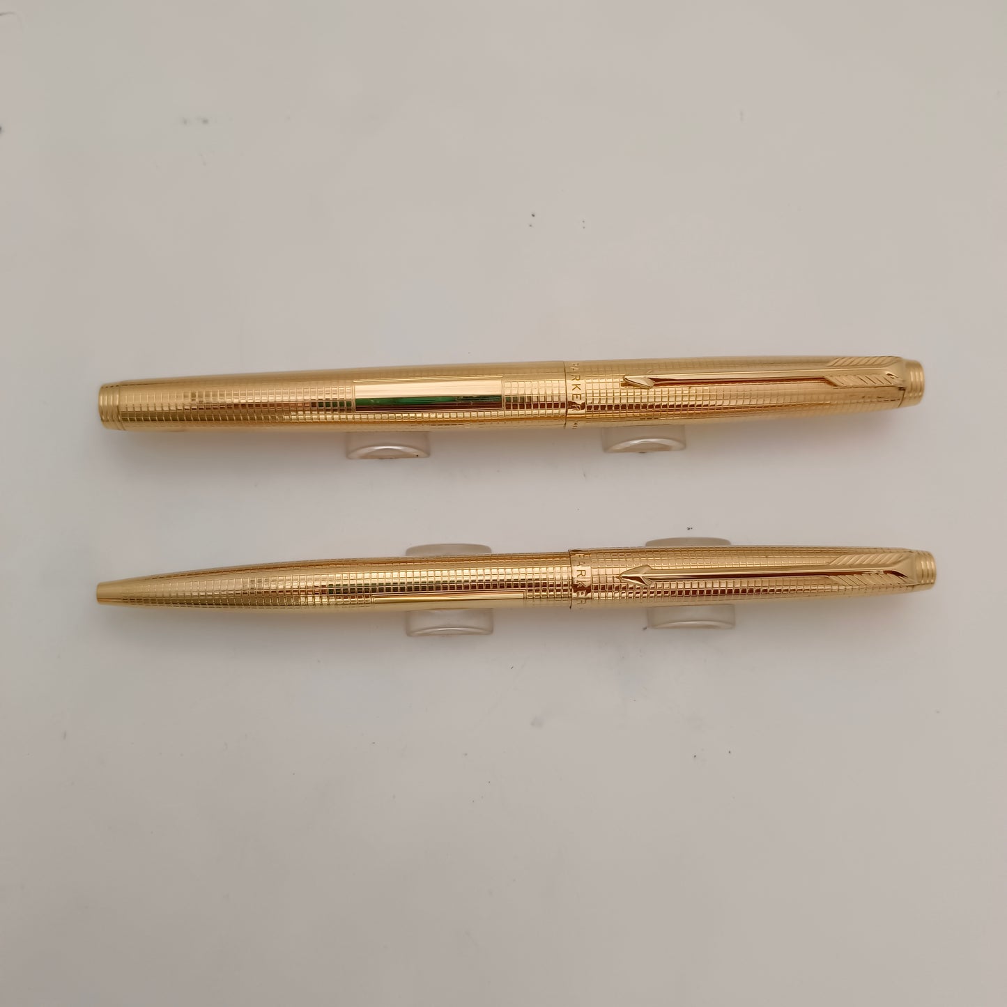 Parker 75 insignia gold plated fountain and ballpen set