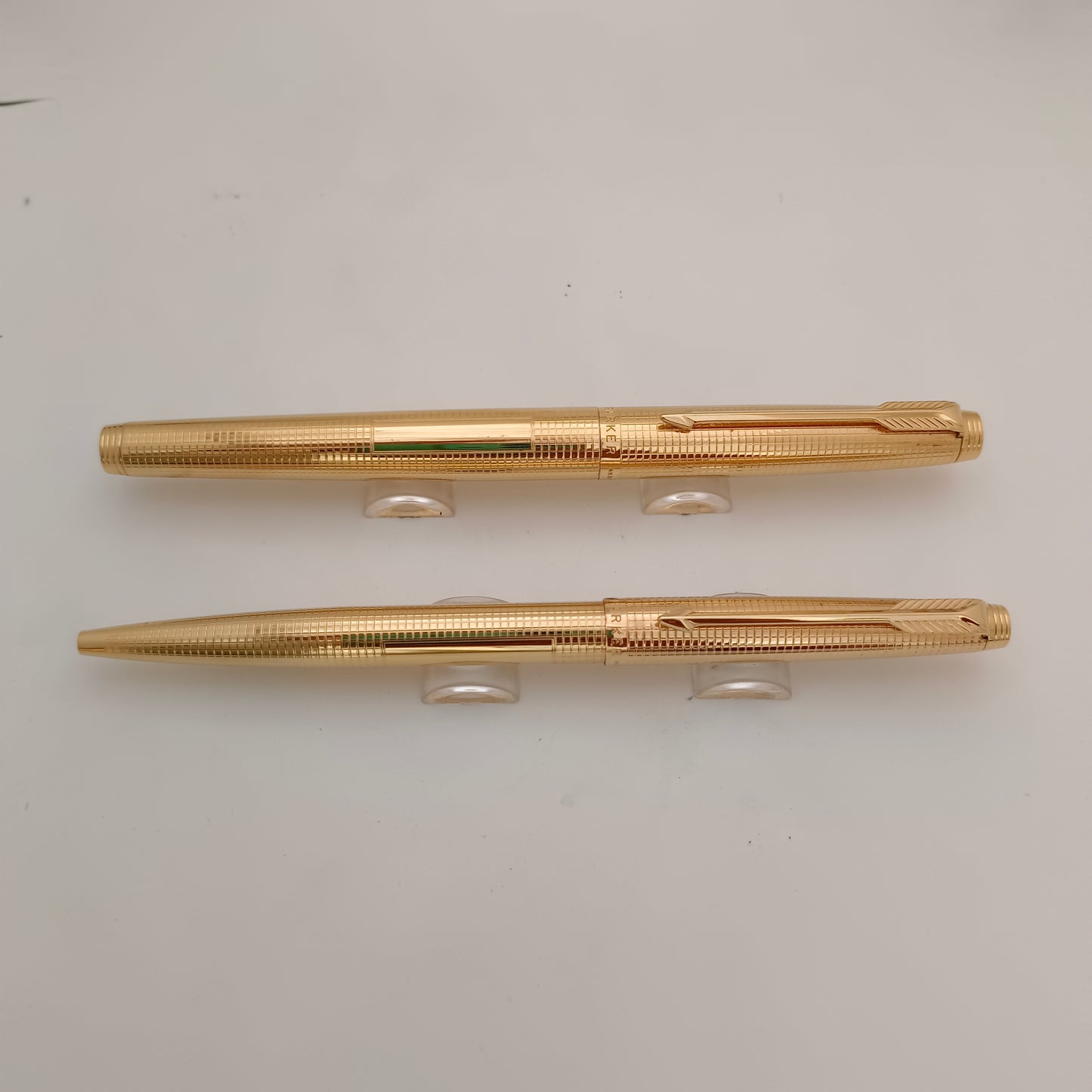 Parker 75 insignia gold plated fountain and ballpen set