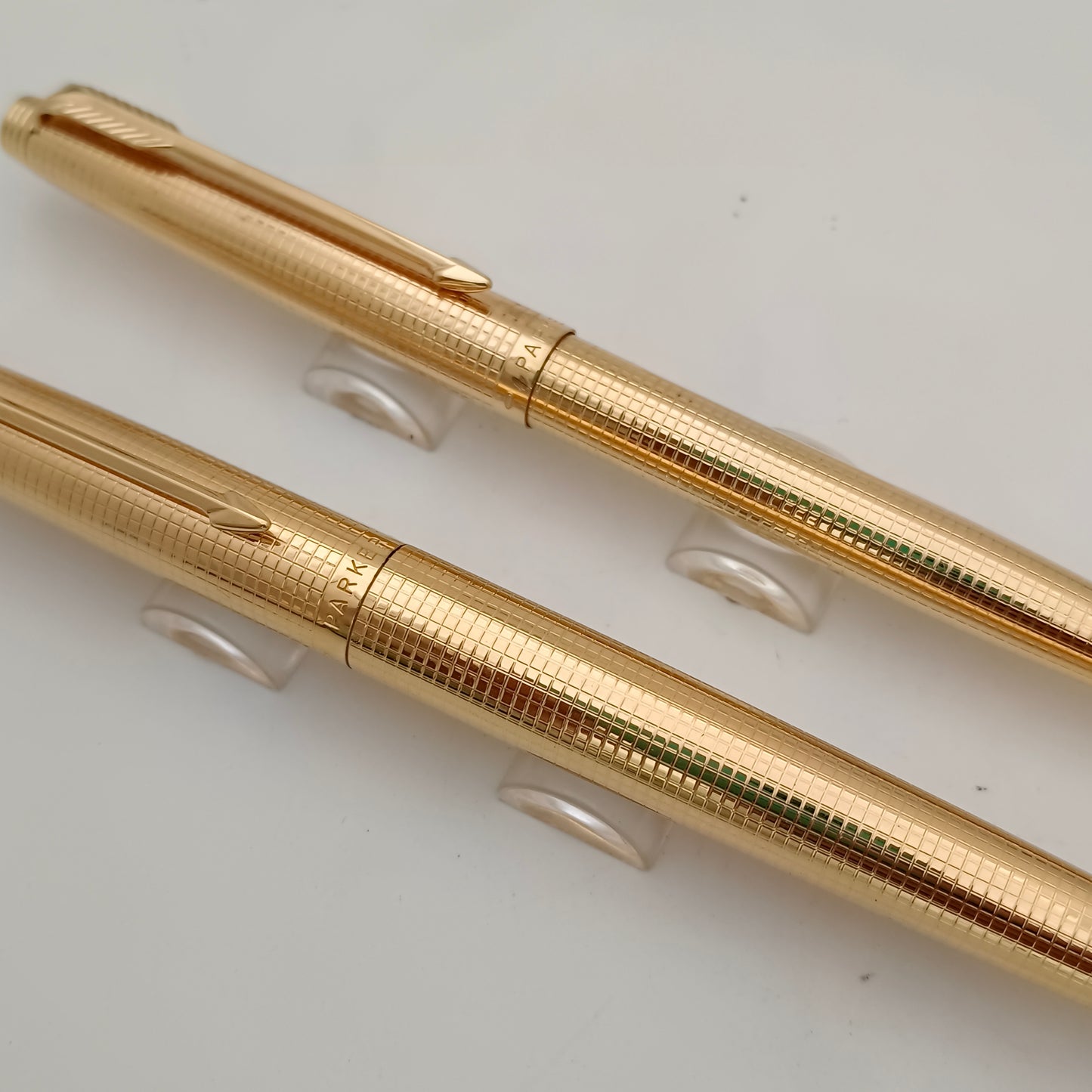 Parker 75 insignia gold plated fountain and ballpen set