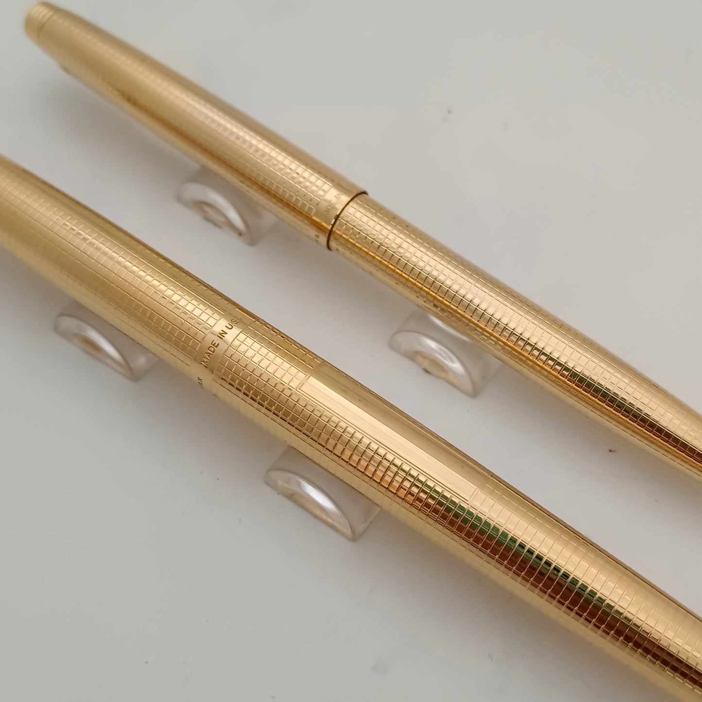 Parker 75 insignia gold plated fountain and ballpen set