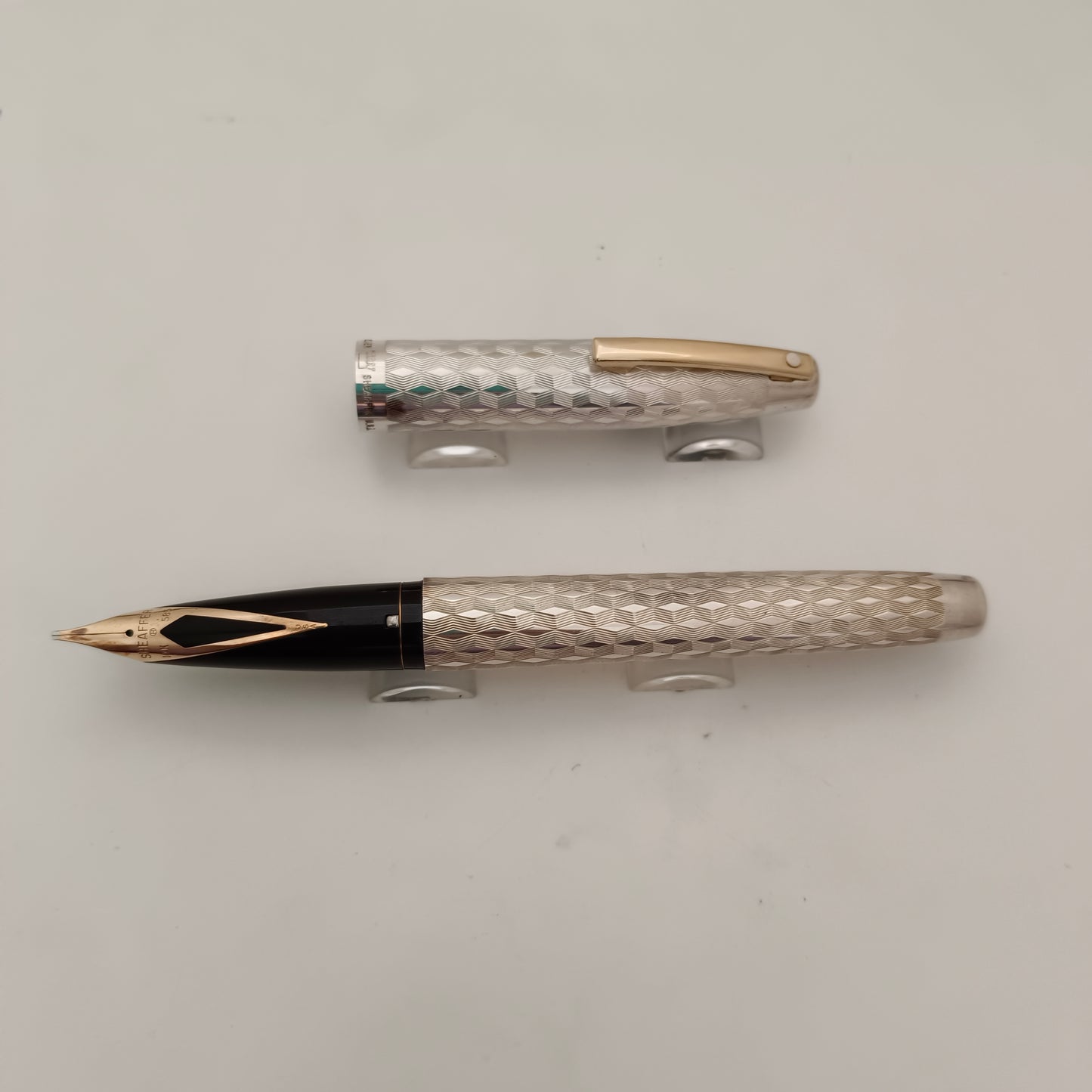 Sheaffer Imperial 834 Fountain Pen - Sterling Marquetry Pattern