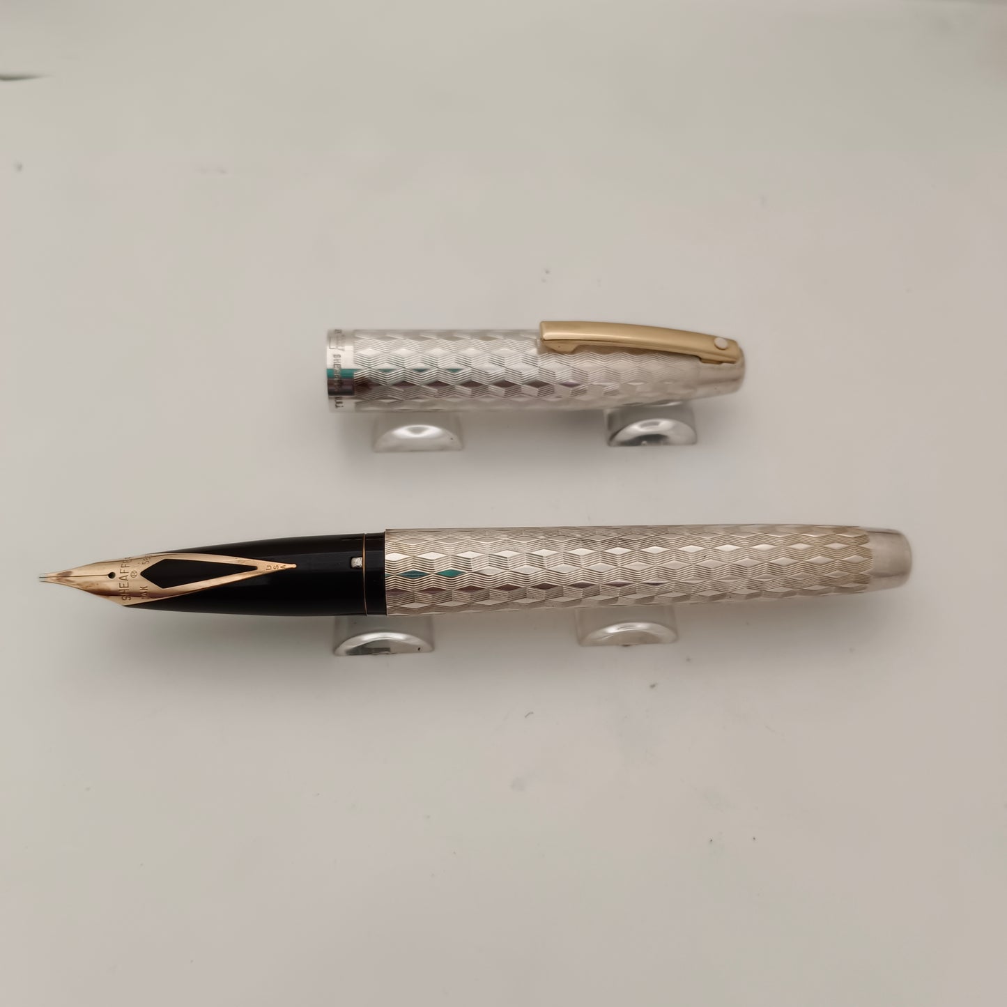 Sheaffer Imperial 834 Fountain Pen - Sterling Marquetry Pattern