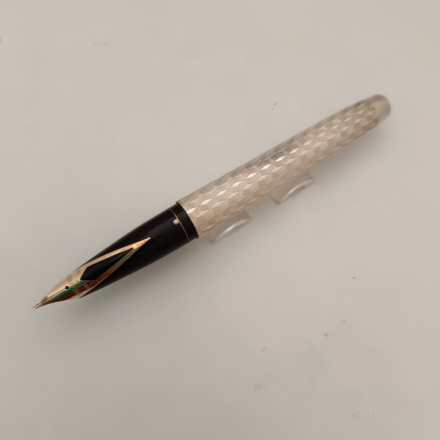 Sheaffer Imperial 834 Fountain Pen - Sterling Marquetry Pattern