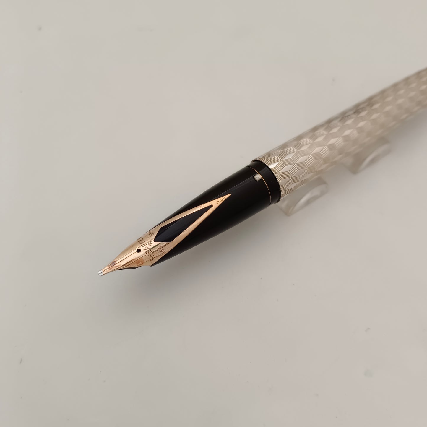 Sheaffer Imperial 834 Fountain Pen - Sterling Marquetry Pattern