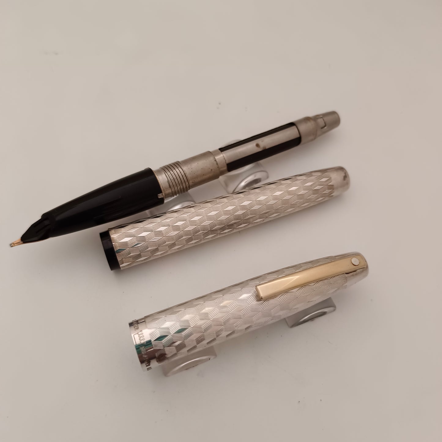 Sheaffer Imperial 834 Fountain Pen - Sterling Marquetry Pattern