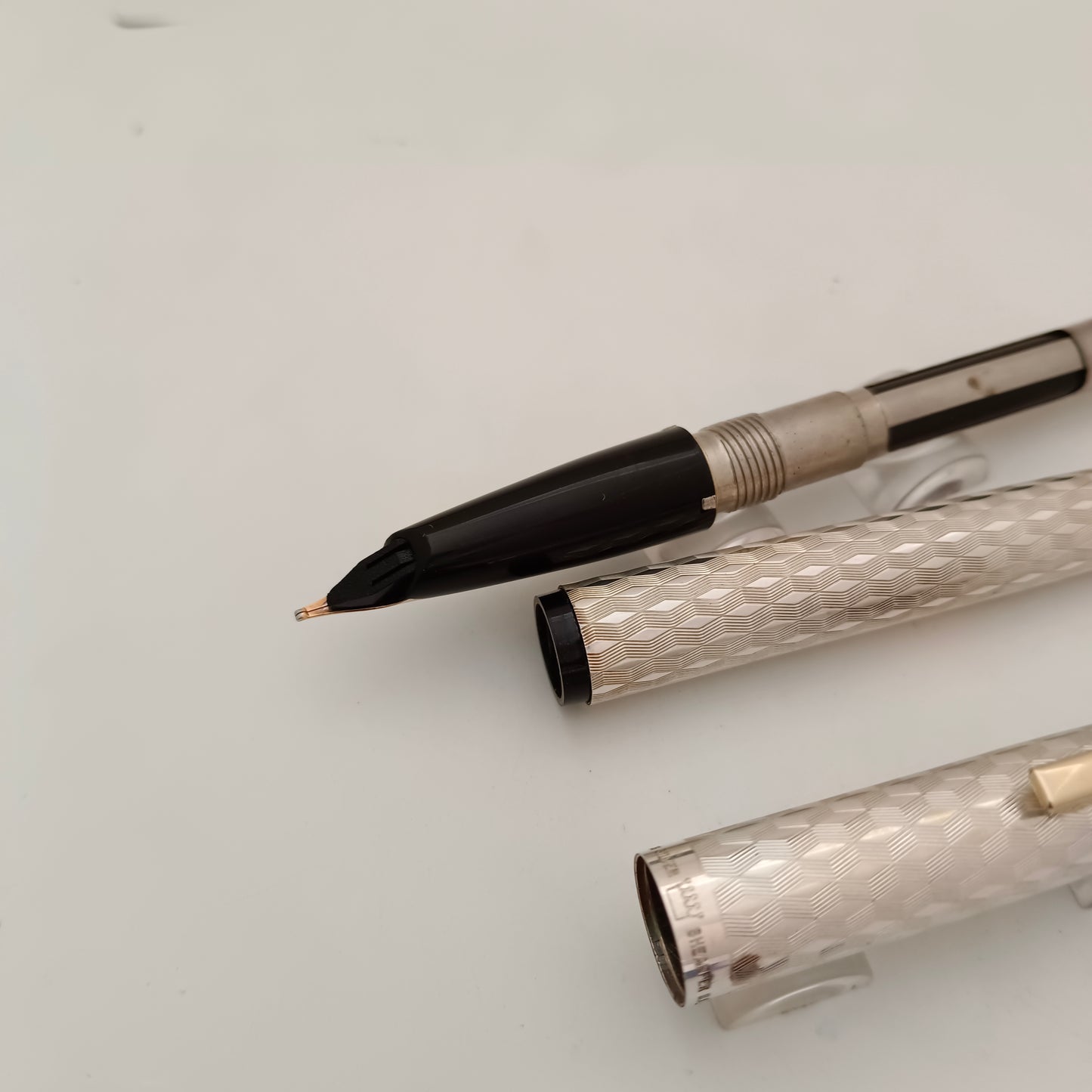 Sheaffer Imperial 834 Fountain Pen - Sterling Marquetry Pattern