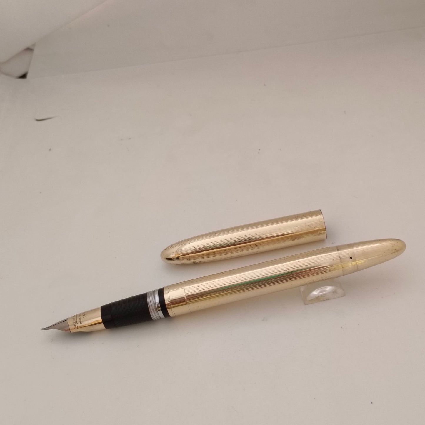 Sheaffer golden Snorkel triumph 14kt gold fountain pen