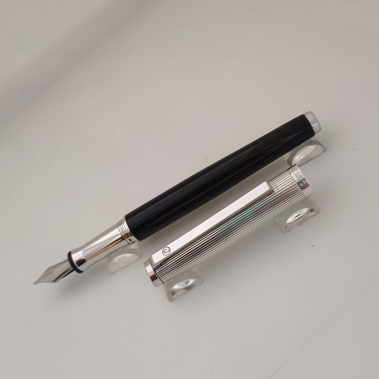 Cruiser Black Fountain Pen with sterling silver cap