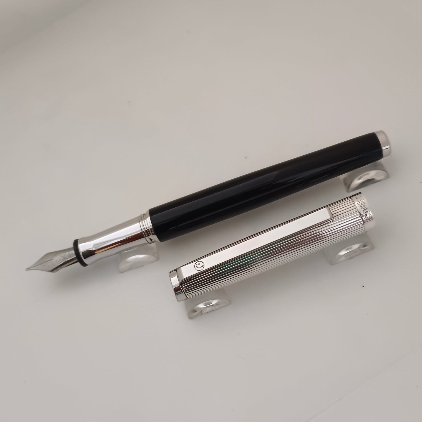 Cruiser Black Fountain Pen with sterling silver cap