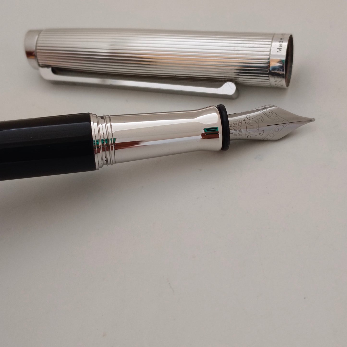 Cruiser Black Fountain Pen with sterling silver cap