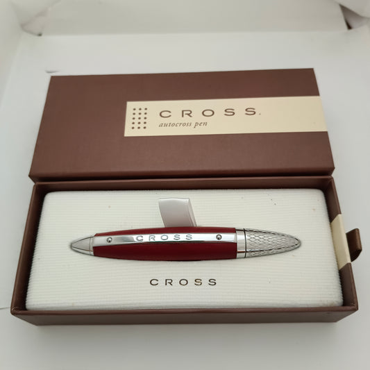 Cross Autocross Leather Ballpen ( Maroon )