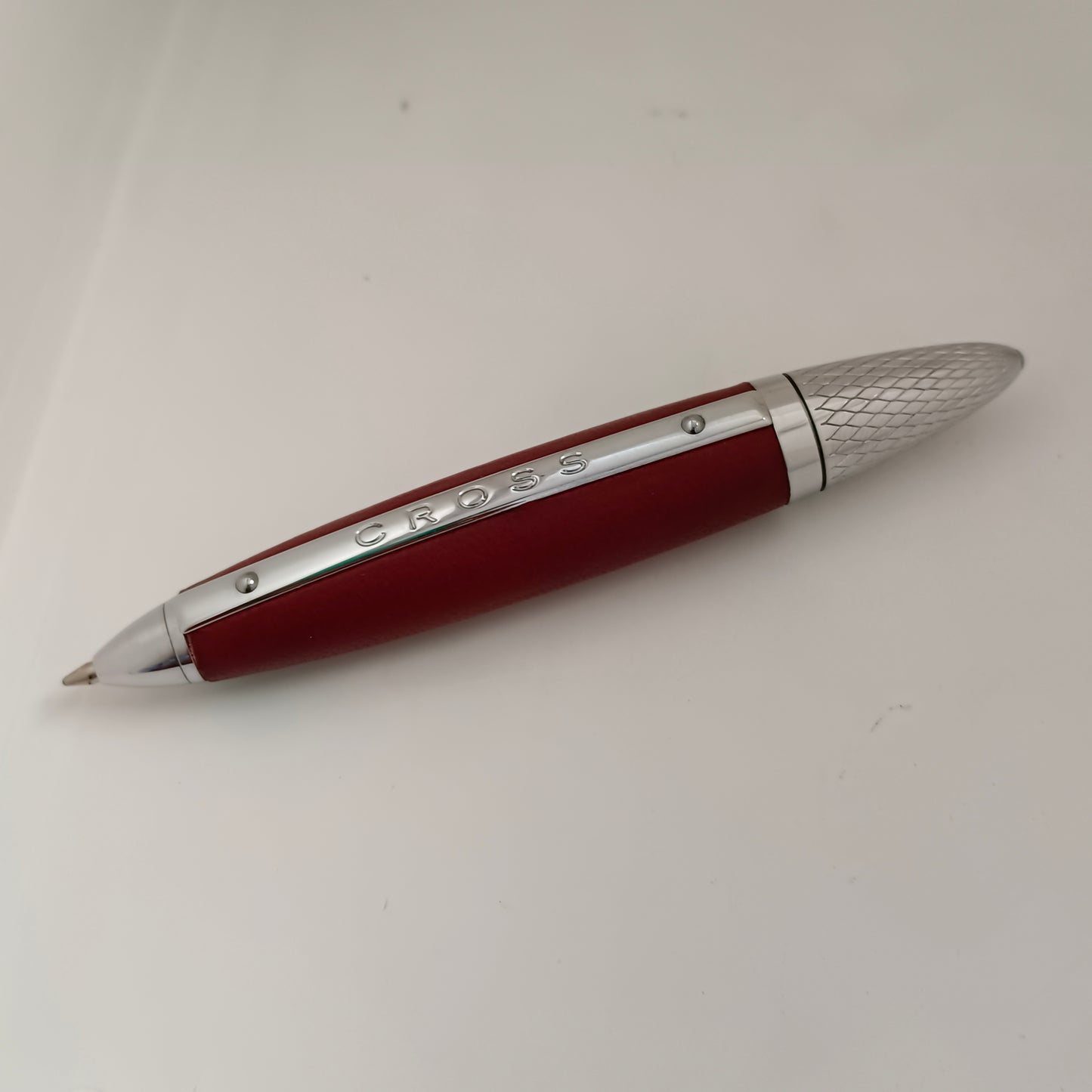 Cross Autocross Leather Ballpen ( Maroon )
