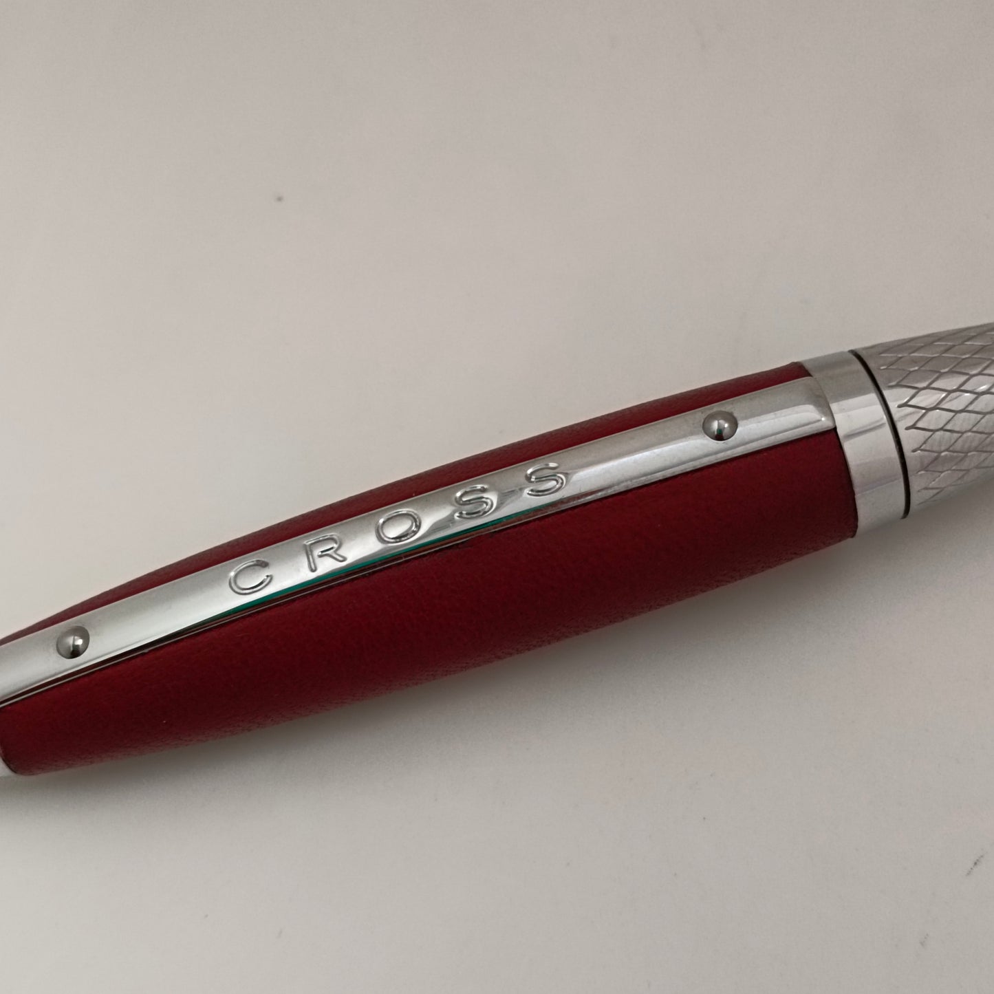 Cross Autocross Leather Ballpen ( Maroon )