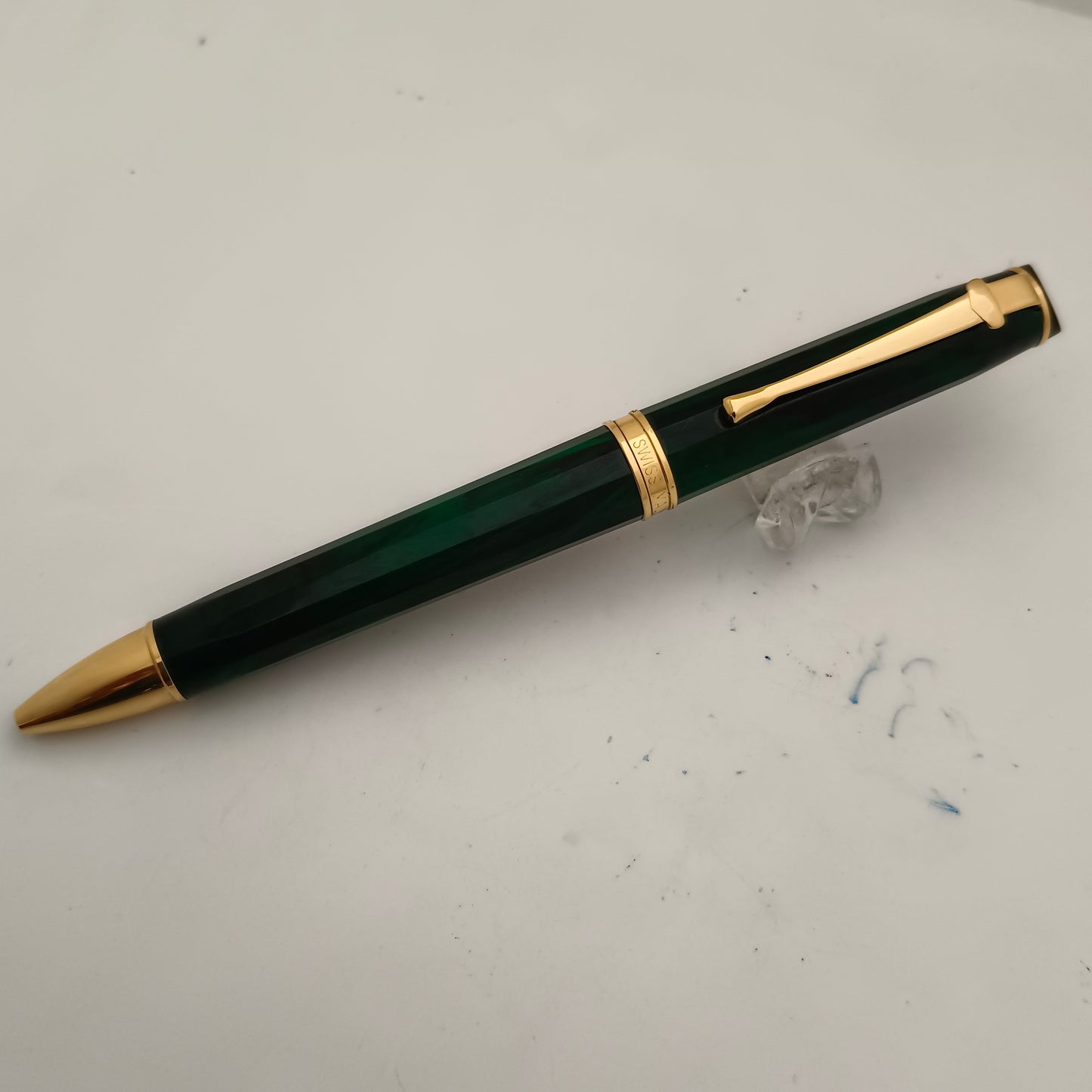 CARAN d'ACHE GENEVE Marble Green Lacquer Ball pen