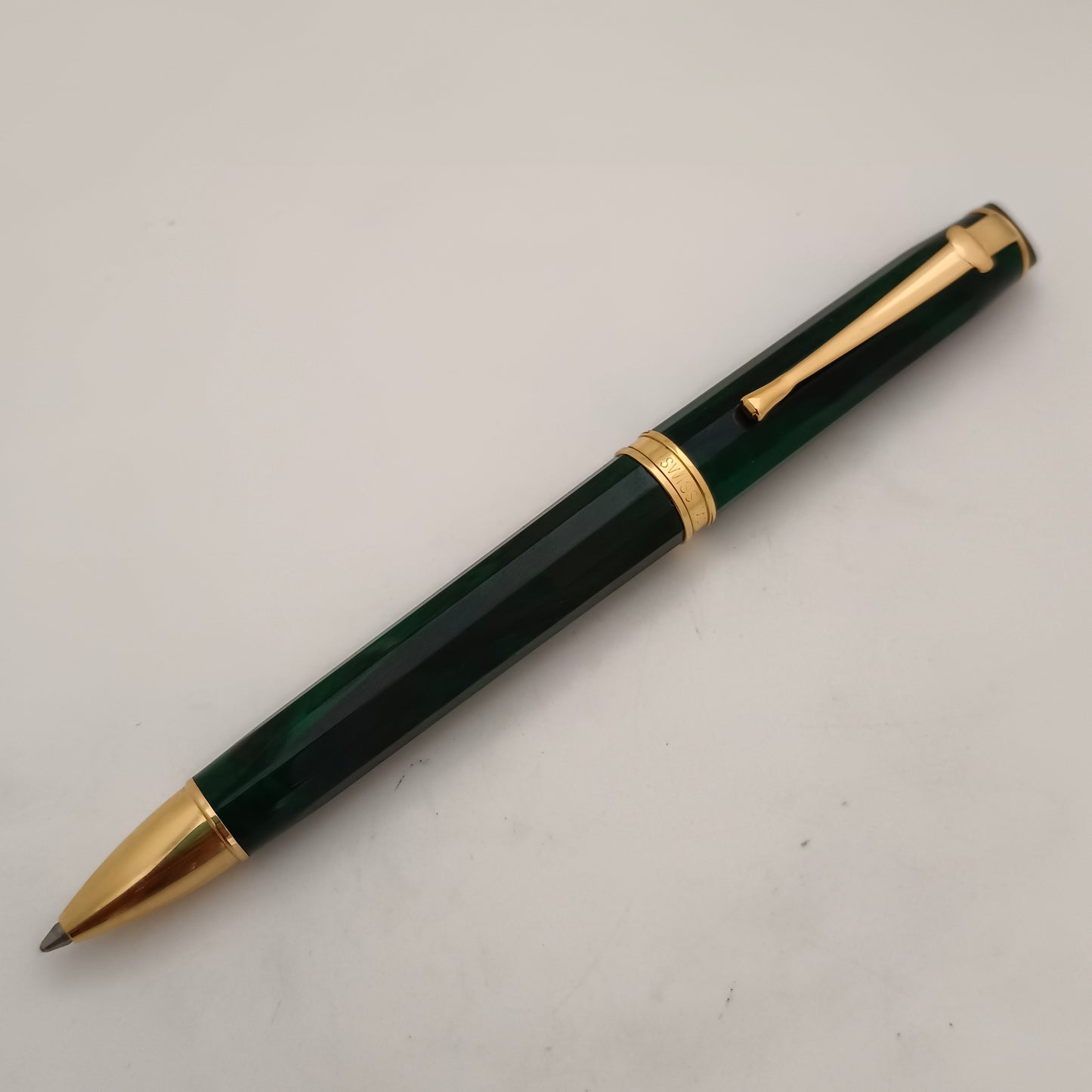 CARAN d'ACHE GENEVE Marble Green Lacquer Ball pen